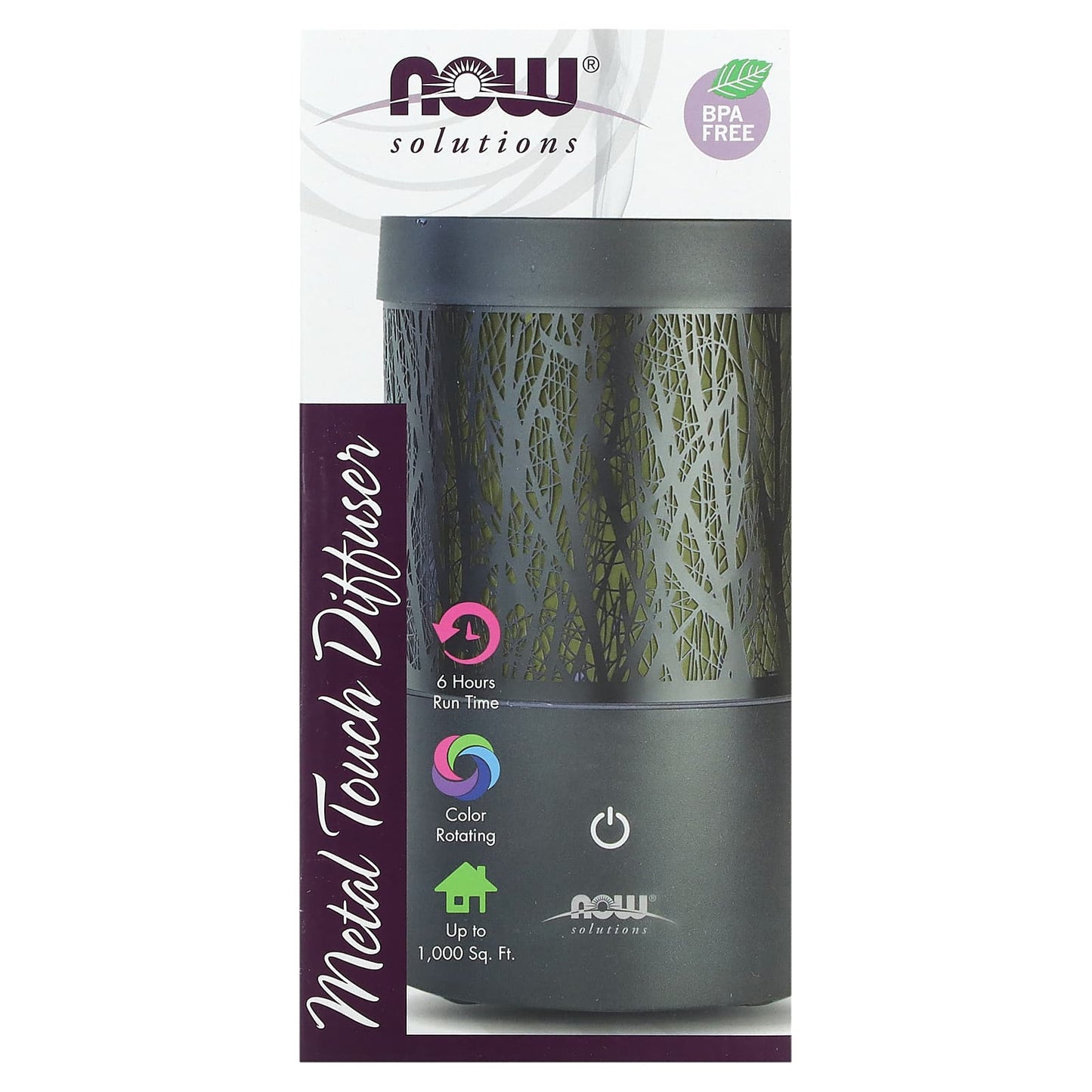 NOW Foods, Solutions, Metal Touch Diffuser, 1 Diffuser - Image 1