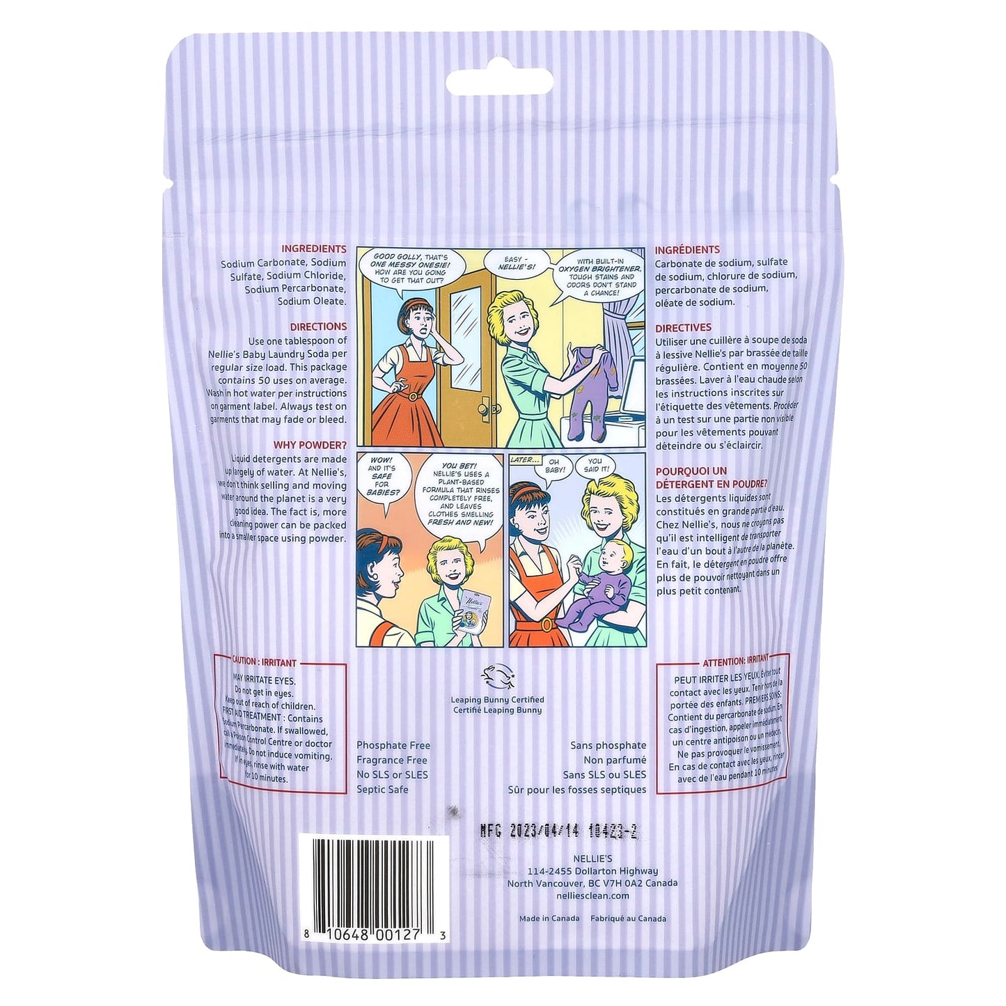 Nellie's, Baby Laundry Soda, 50 Loads, 1.6 lbs (726 g) - Image 2