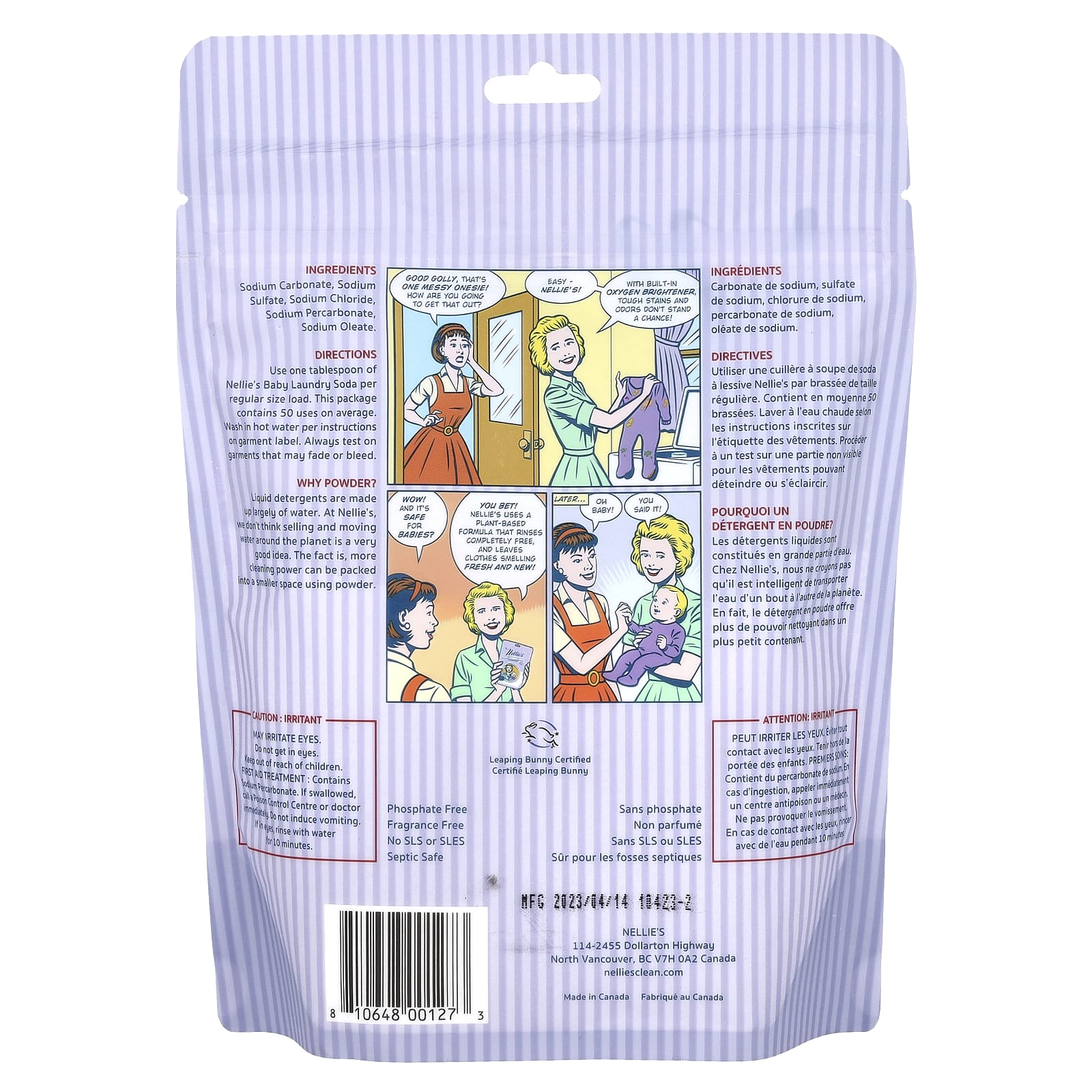 Nellie's, Baby Laundry Soda, 50 Loads, 1.6 lbs (726 g) - Image 2