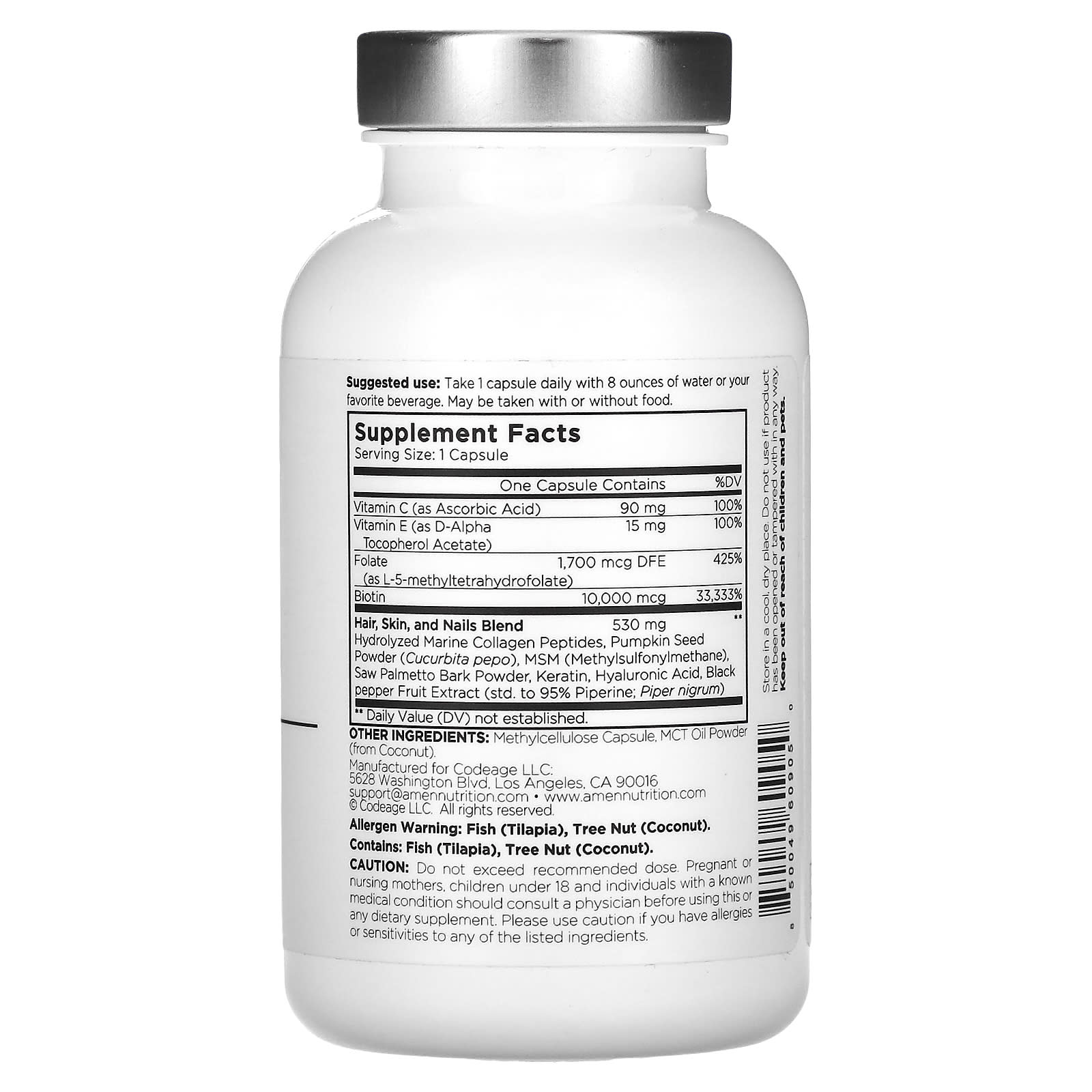 <strong>Amen Biotin Collagen Vitamins+</strong> | CodeAge - Image 2