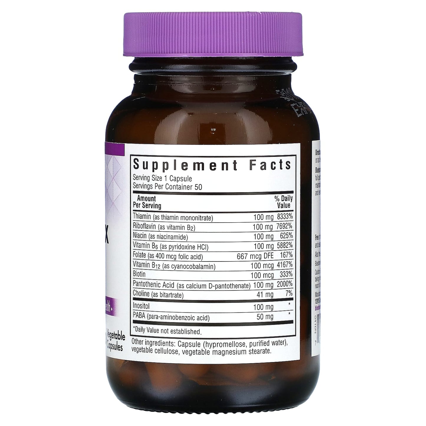 Bluebonnet Nutrition B-Complex 100 Energy & Nervous System Support - Image 2