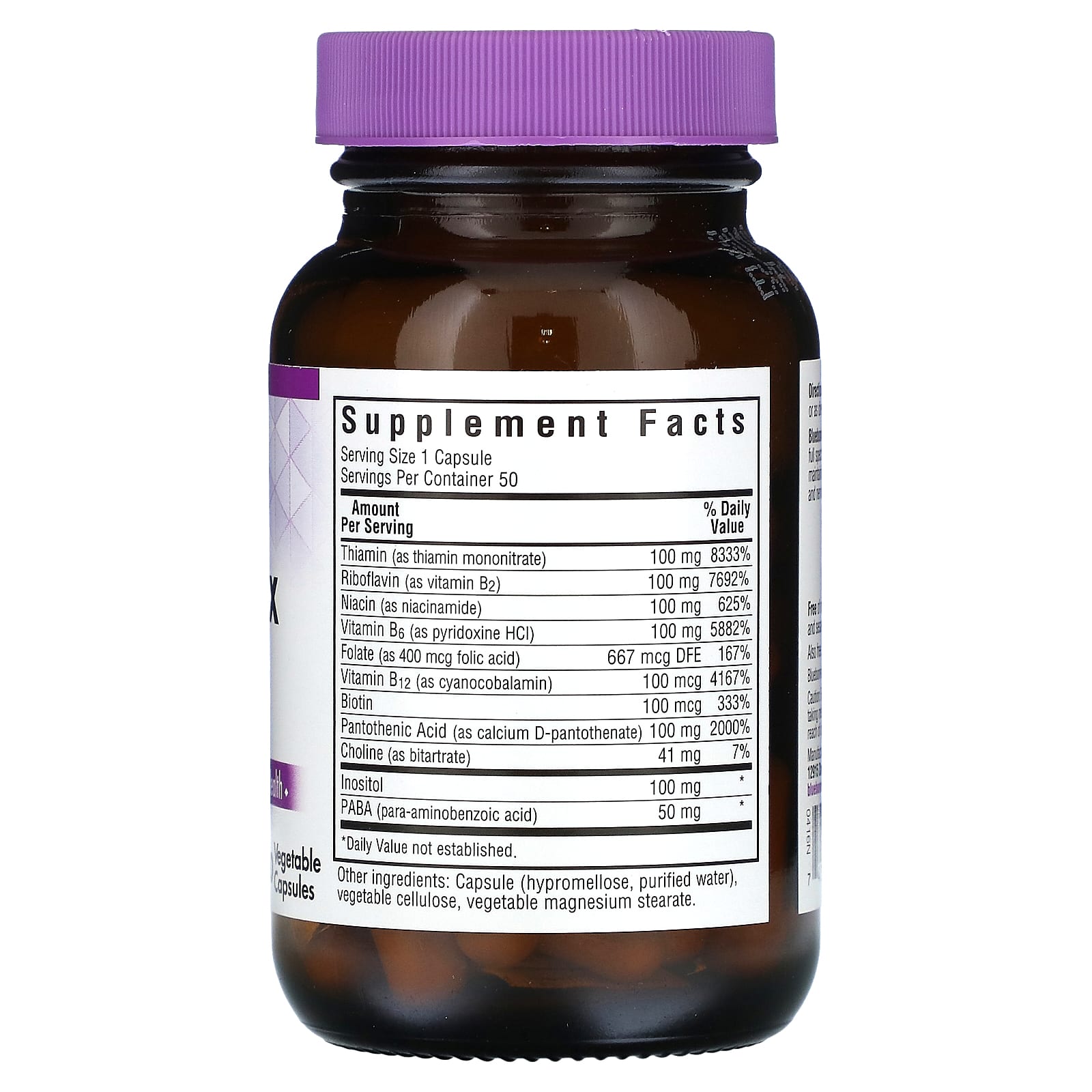Bluebonnet Nutrition B-Complex 100 Energy & Nervous System Support - Image 2
