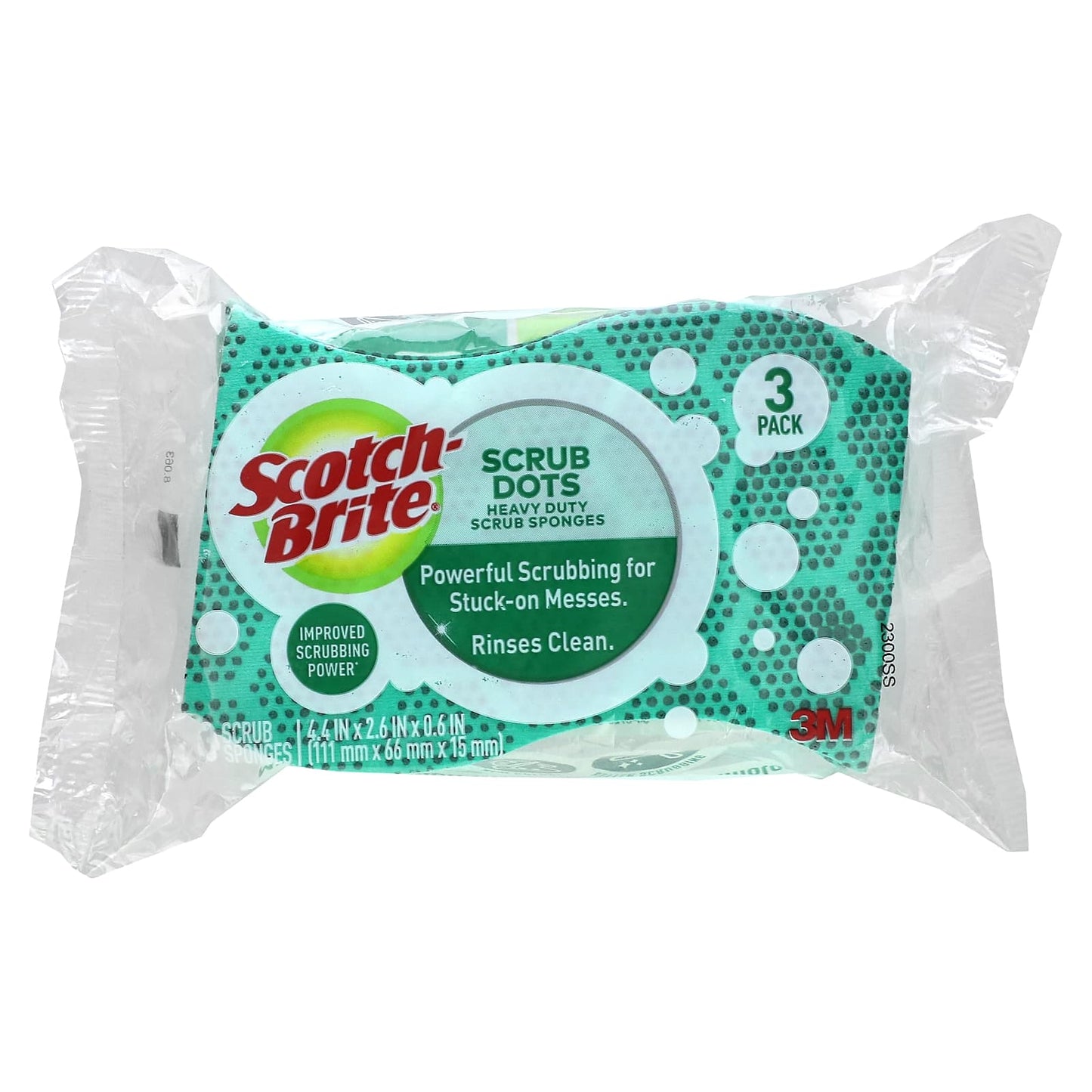 Scotch-Brite, Scrub Dots Heavy Duty Scrub Sponges, 3 Scrub Sponges - Image 1