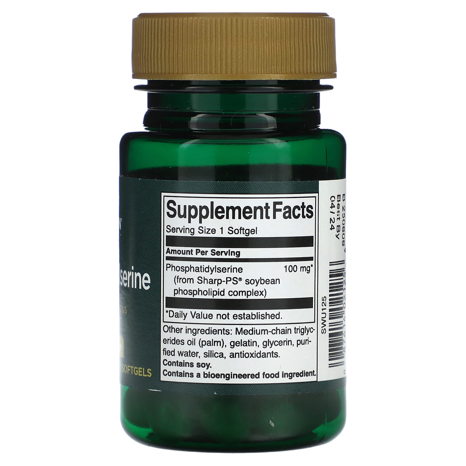 Swanson, Phosphatidylserine, 100 mg, 30 Softgels - Image 2