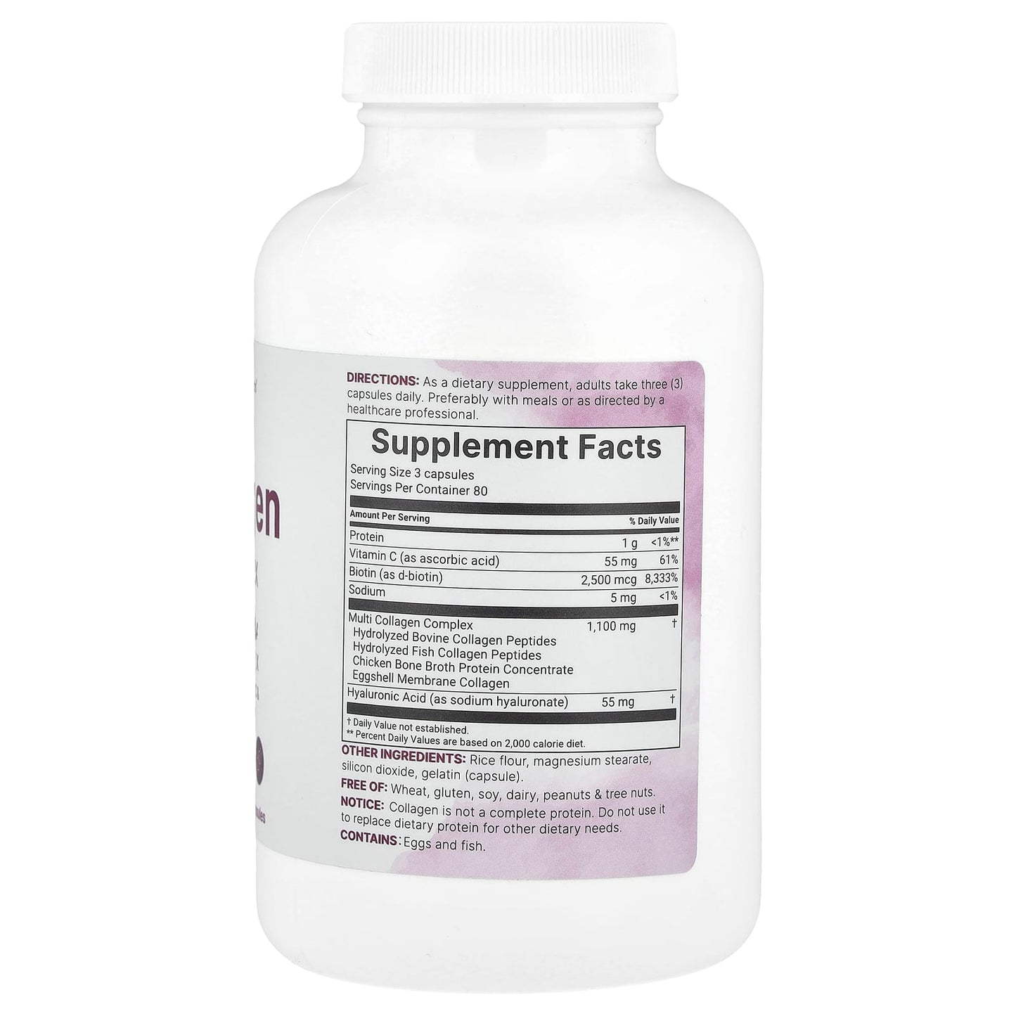 Micro Ingredients, Multi-Collagen Complex, For Women, 240 capsules - Image 2