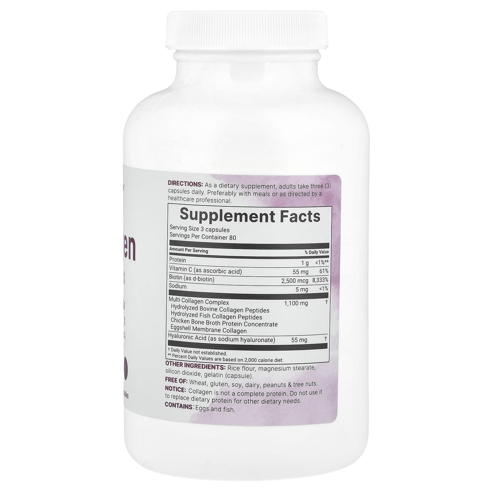 Micro Ingredients, Multi-Collagen Complex, For Women, 240 capsules - Image 2