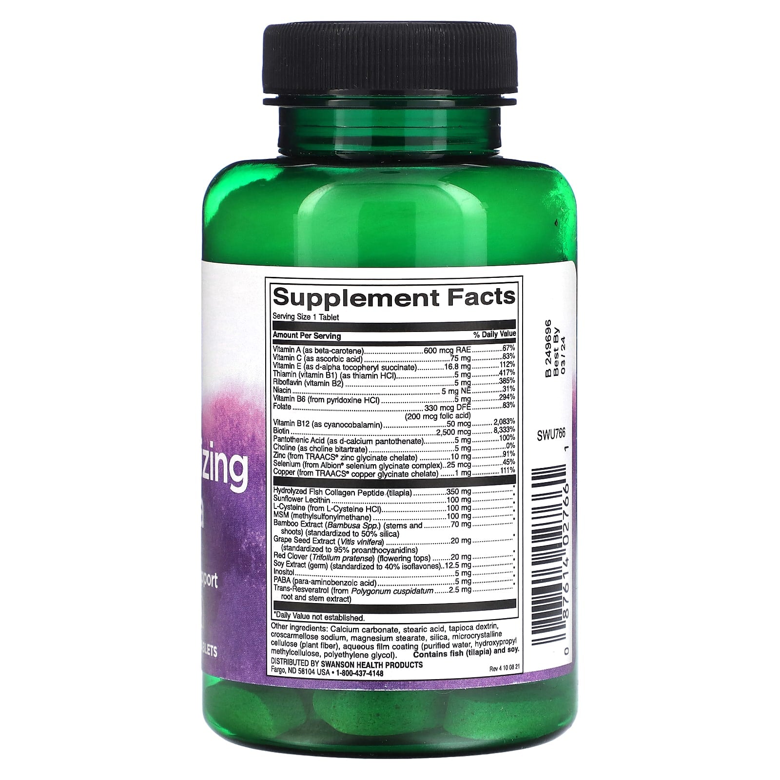 Swanson, Hair Revitalizing Formula, 60 Tablets - Image 2