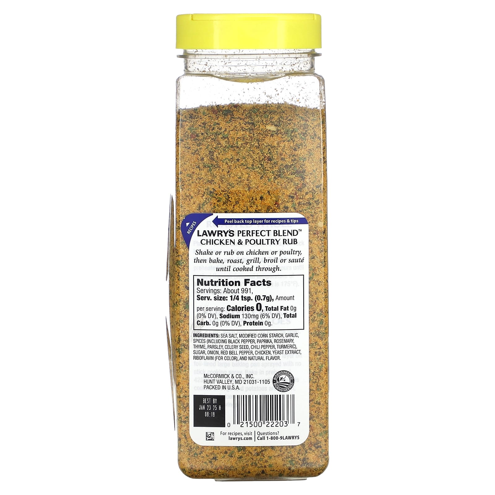 Lawry's, Perfect Blend, Chicken & Poultry Rub, 1 lb 8.5 oz (694 g) - Image 2