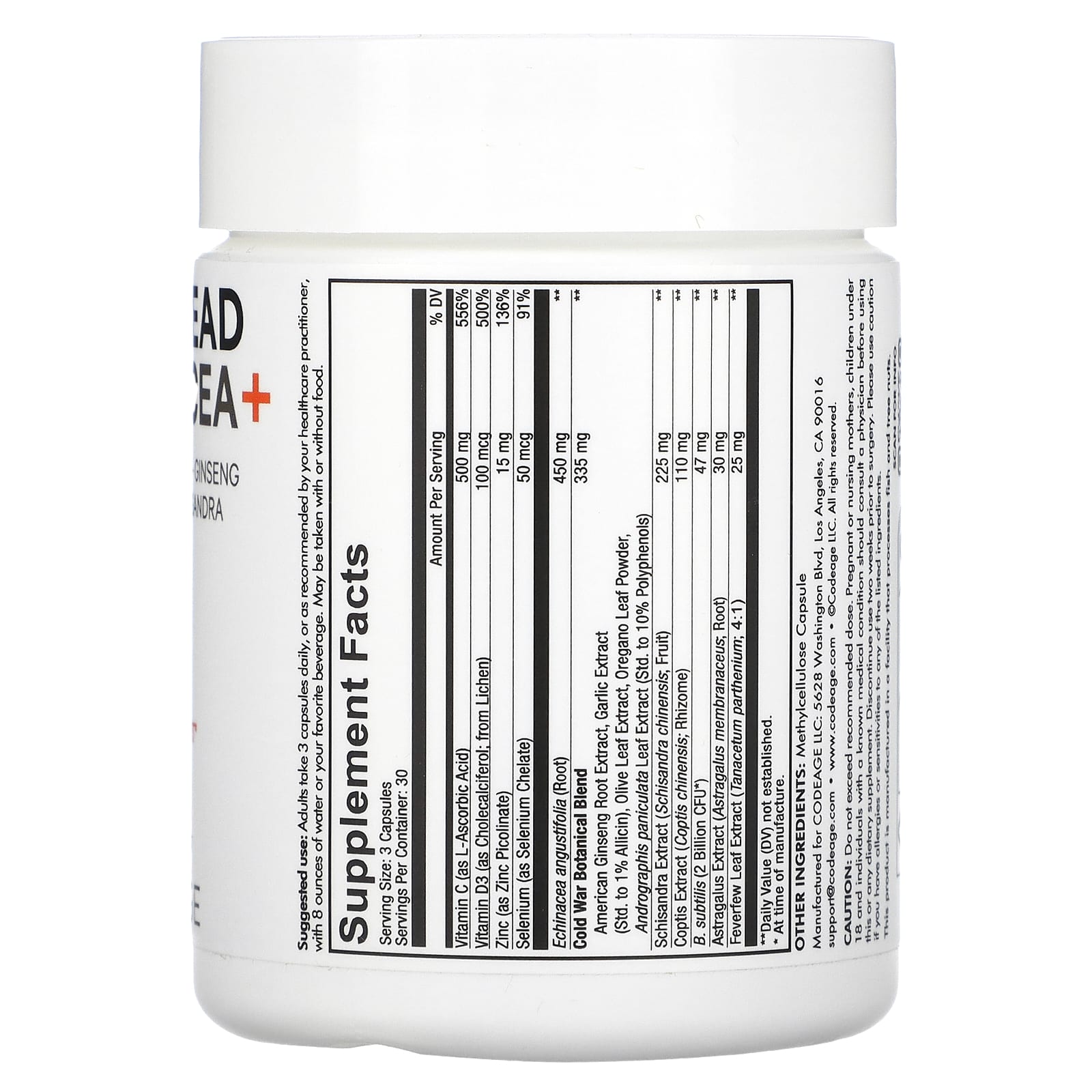 Boost Immunity with CodeAge Clearhead Echinacea+ - Advanced Supplement - Image 2
