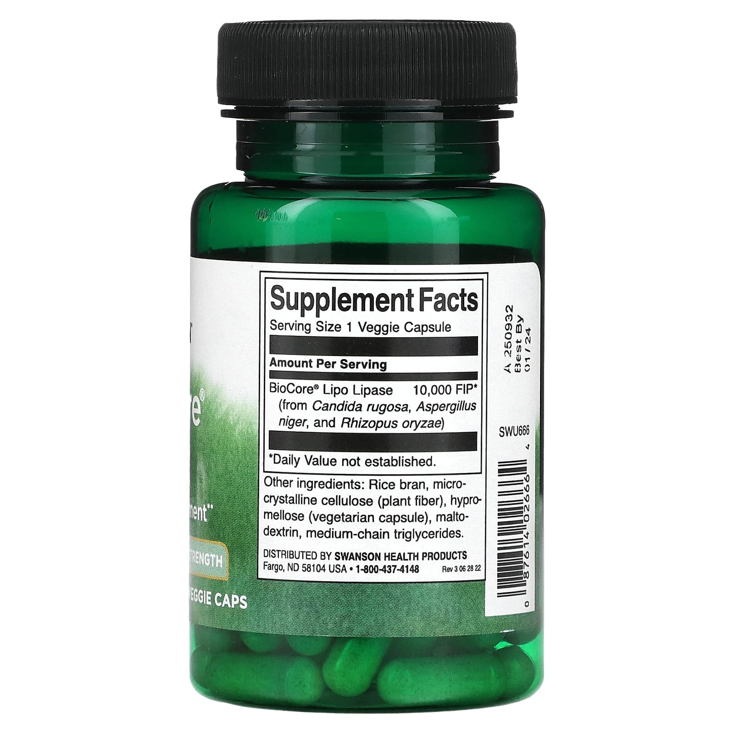 Swanson, BioCore Lipo, Maximum Strength, 60 Veggie Caps (10,000 FIP per Cap) - Image 2