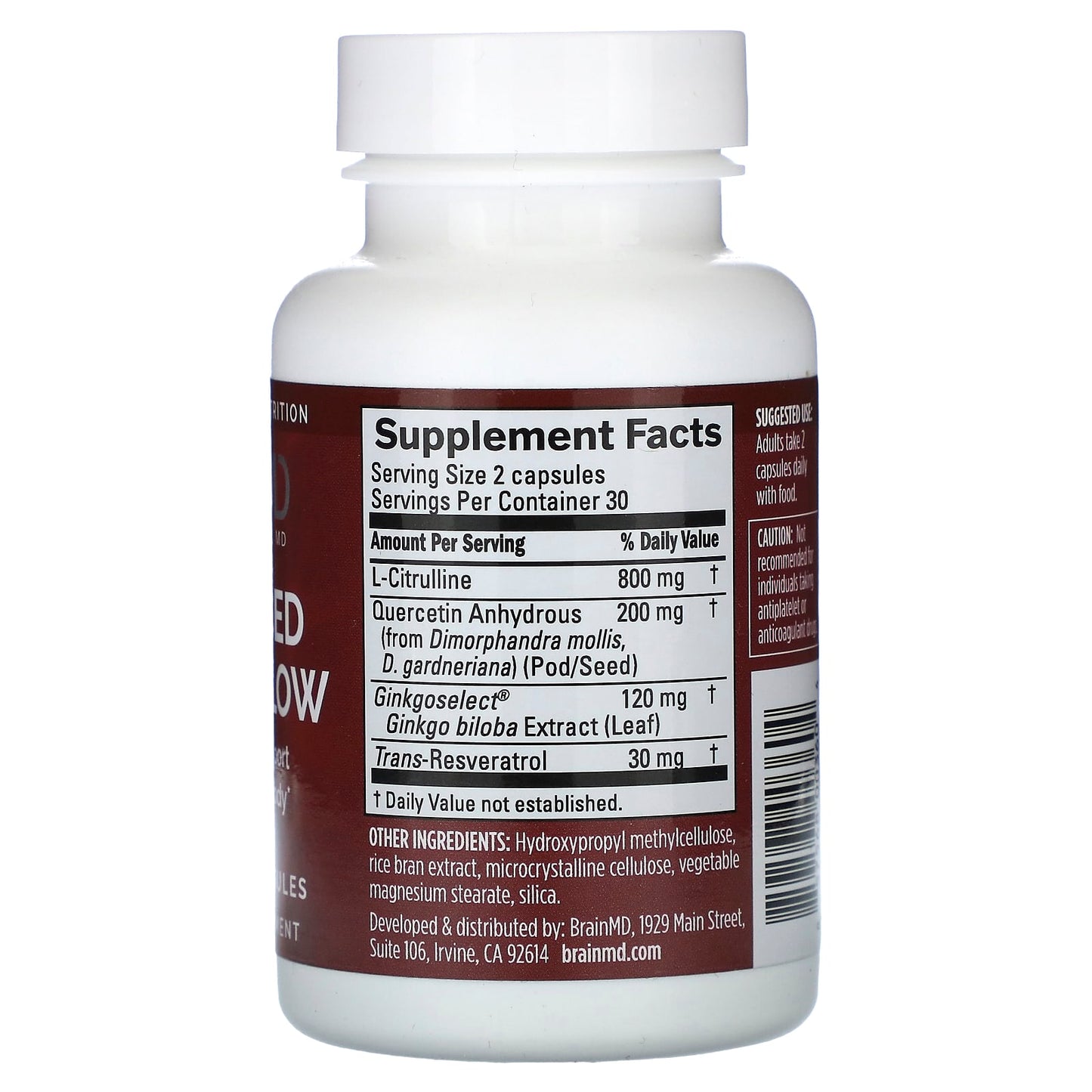 Boost Brain & Body with BrainMD Advanced Blood Flow, 60 Vegan Capsules - Image 2