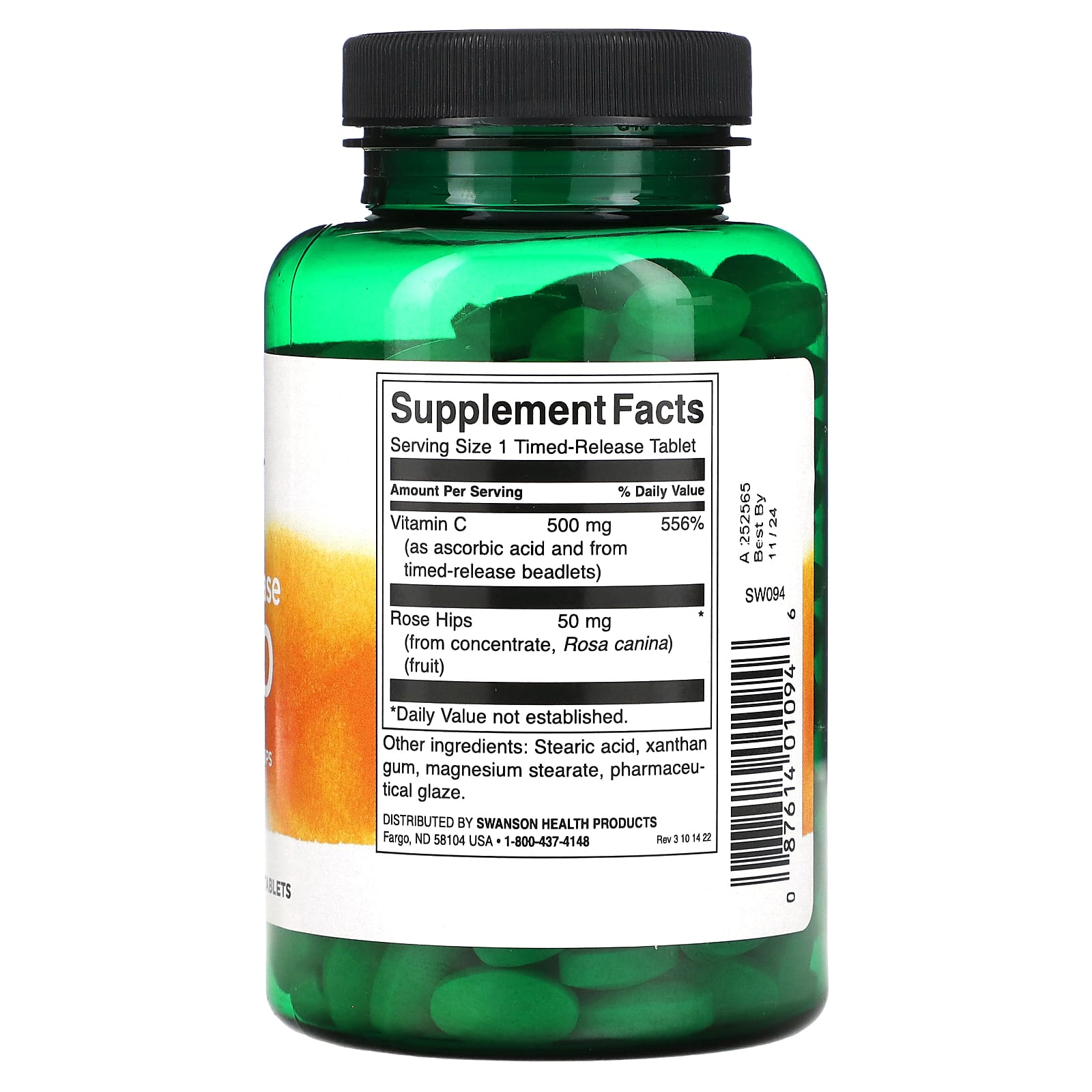 Swanson, Timed-Release C-500, 500 mg, 250 Tablets - Image 2