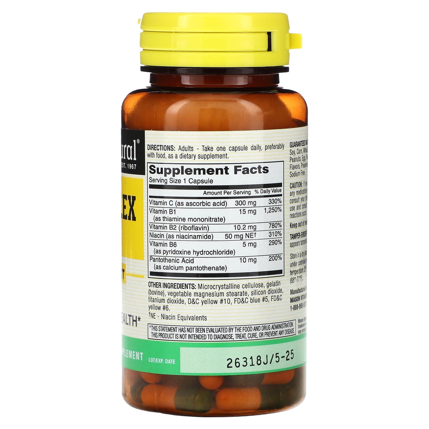 Mason Natural, B-Complex With C, 100 Capsules - Image 2