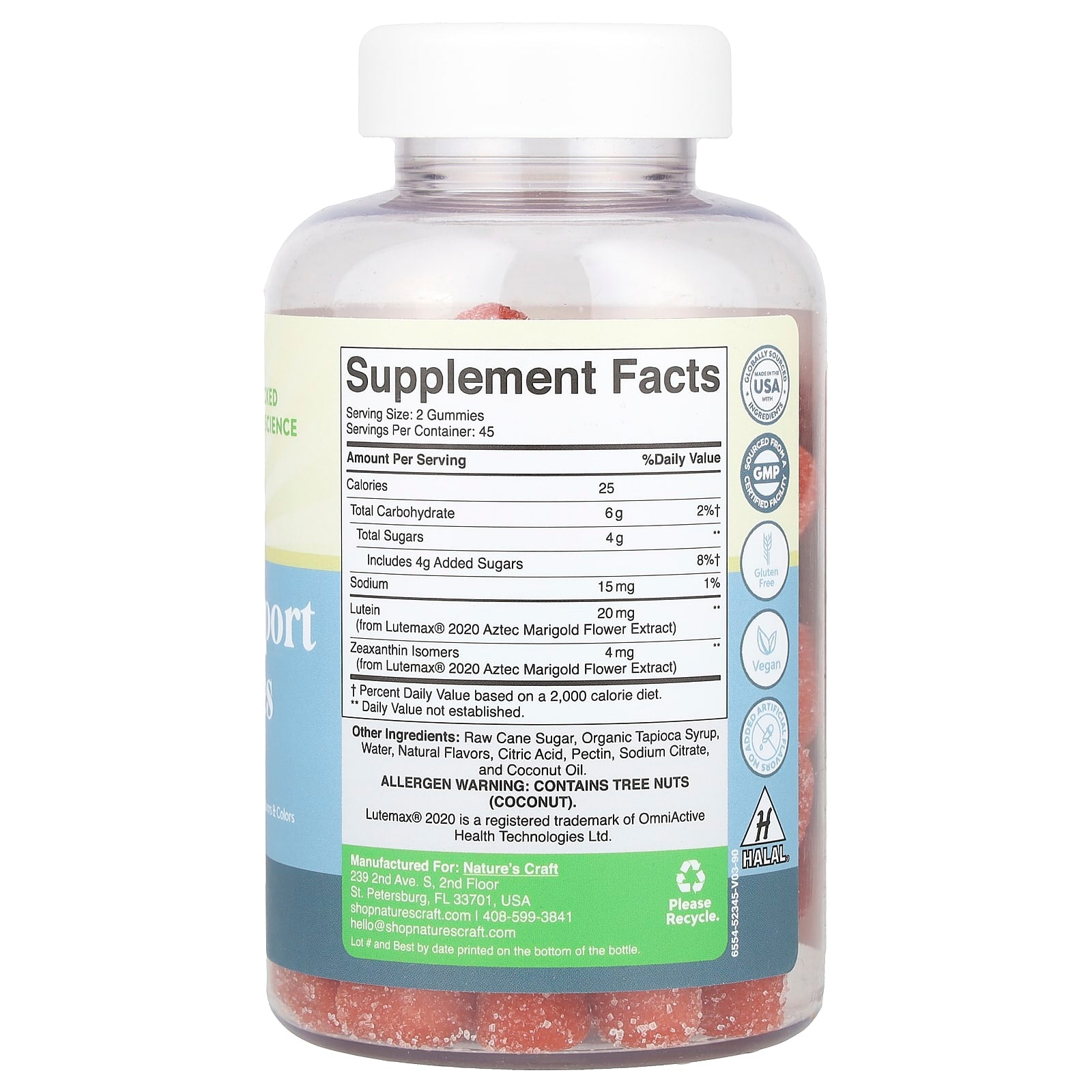Nature's Craft, Vision Support Gummies, Mango, 90 Gummies - Image 2