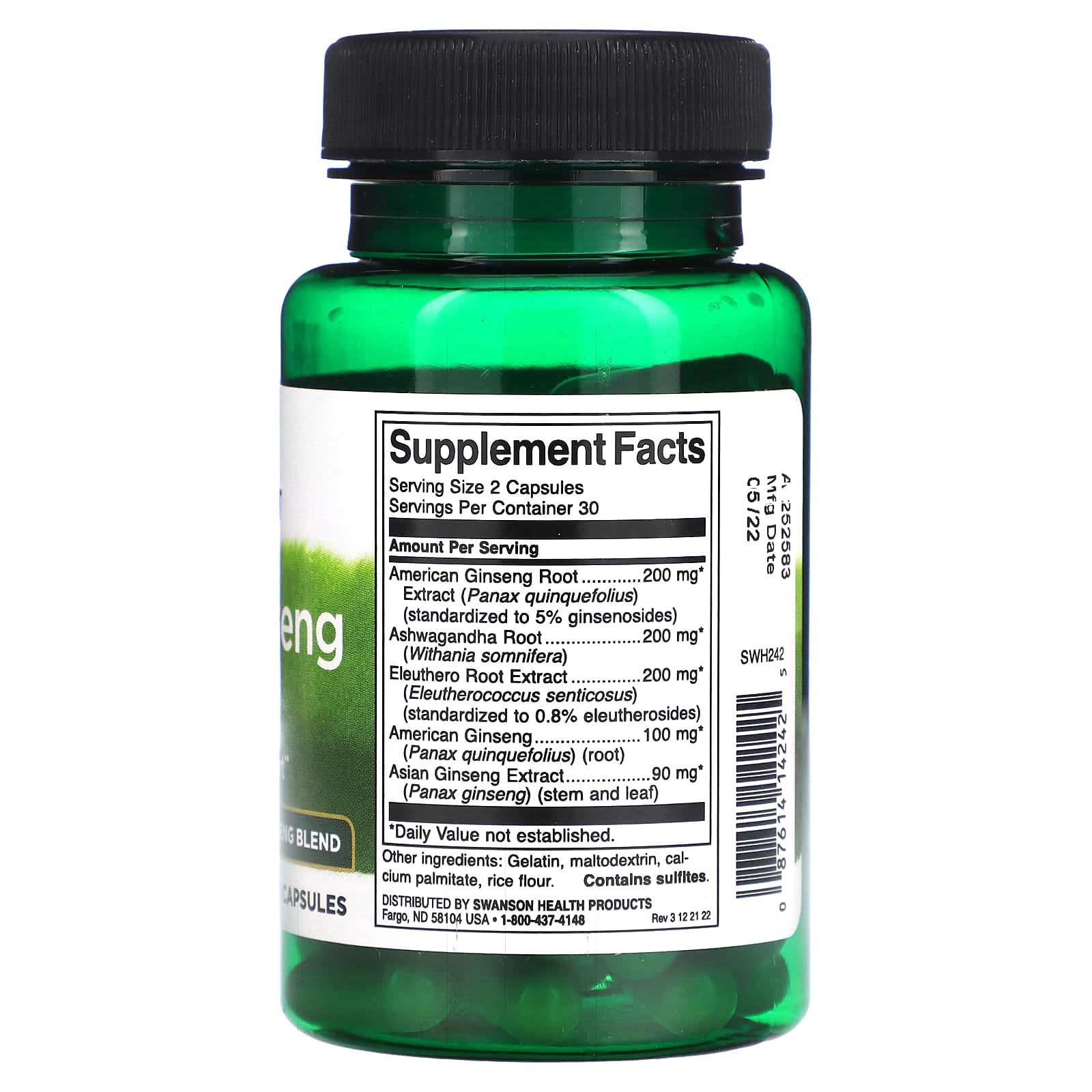 Swanson, Dual Ginseng Plus, 60 Capsules - Image 2