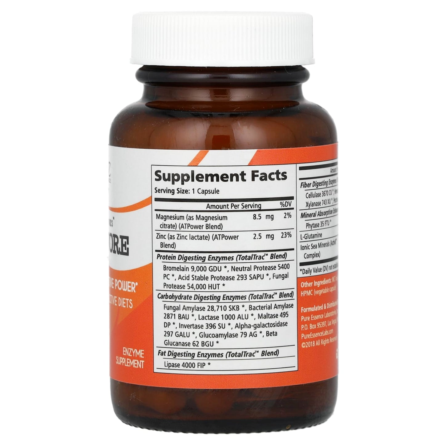 Pure Essence, Real-Zymes, Omnivore, 30 Vegi-Caps - Image 2