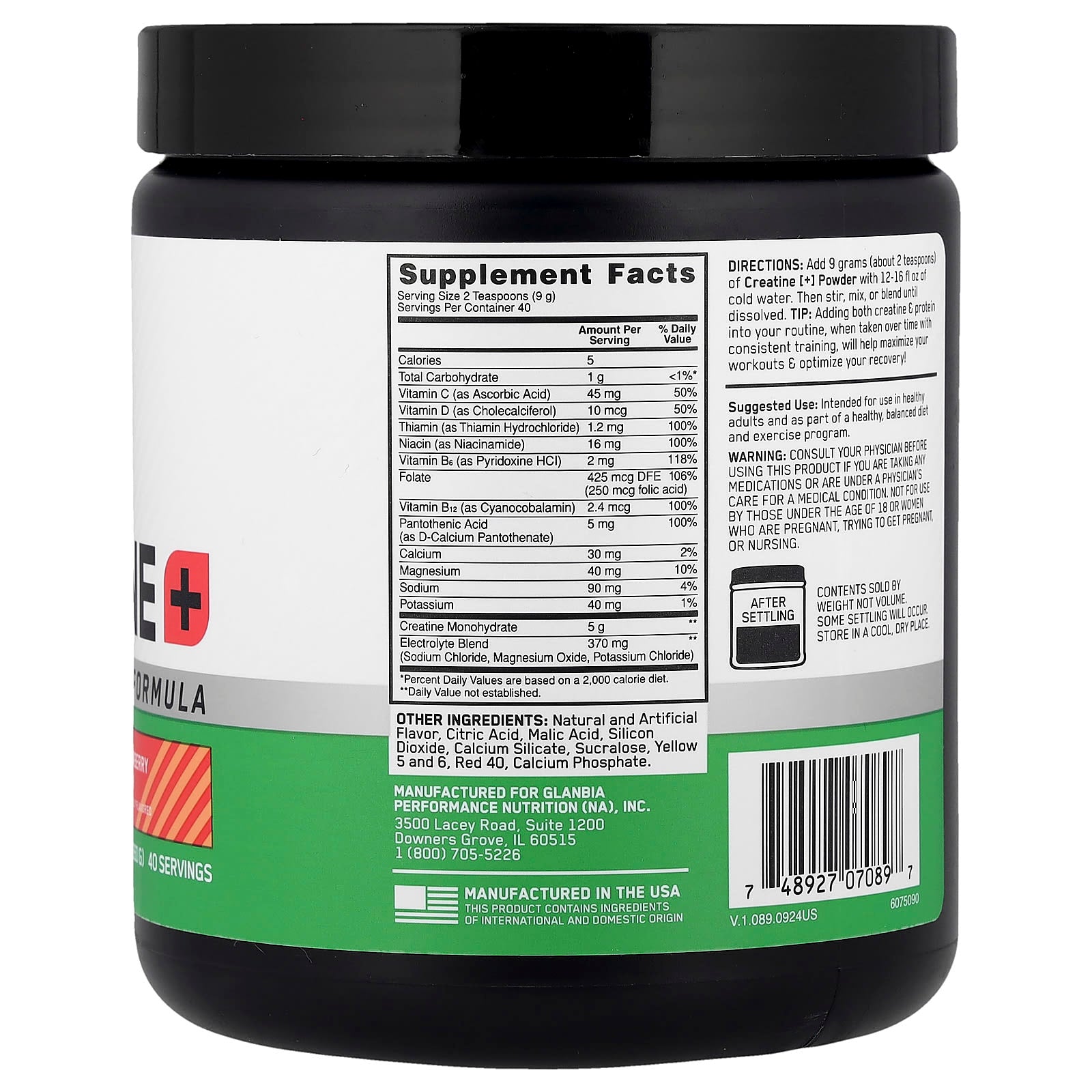 Optimum Nutrition, Creatine+, Strawberry Peach, 12.69 oz (360 g) - Image 2