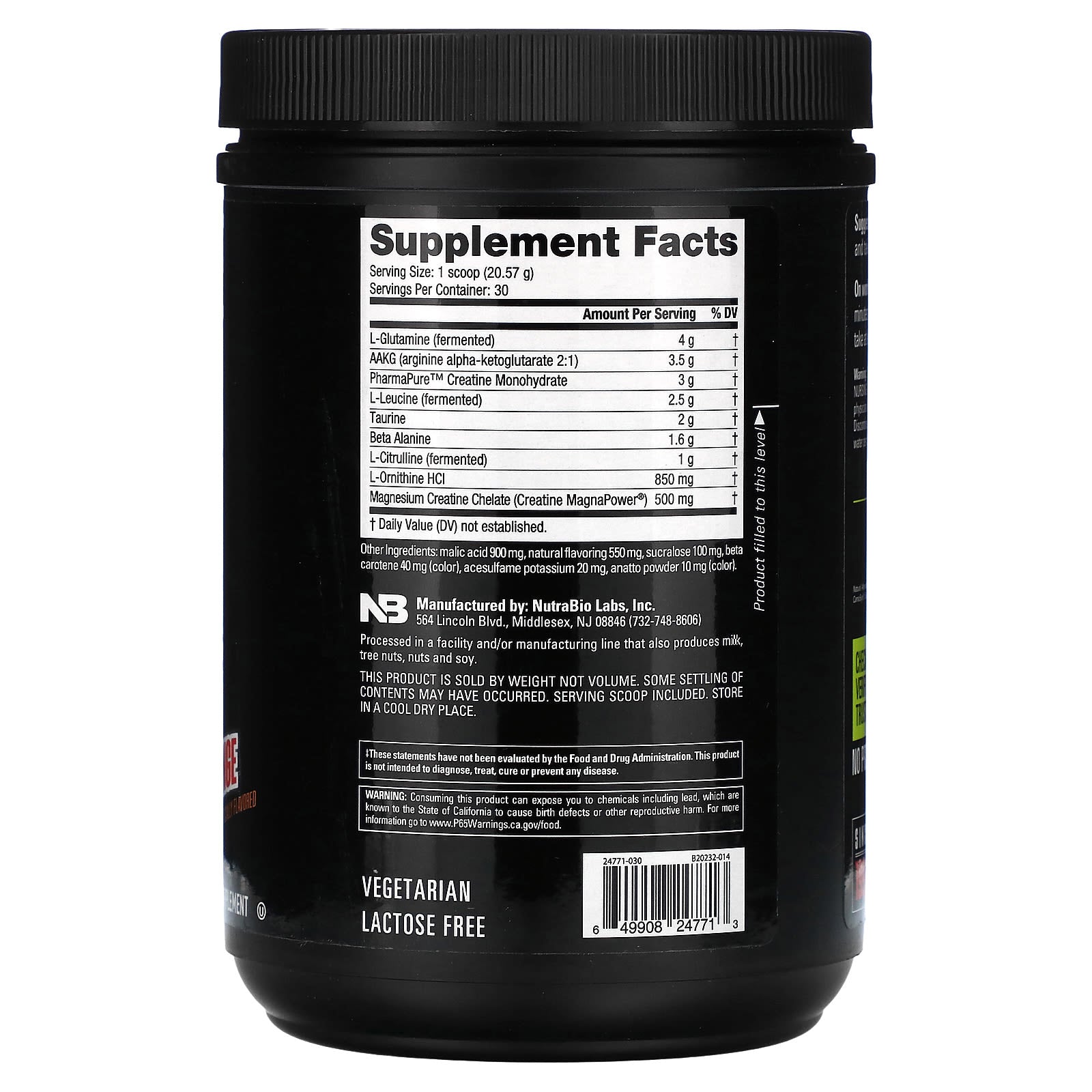 NutraBio, Extreme Nitric Stack, Blood Orange, 21.8 oz (1.36 lb) - Image 2