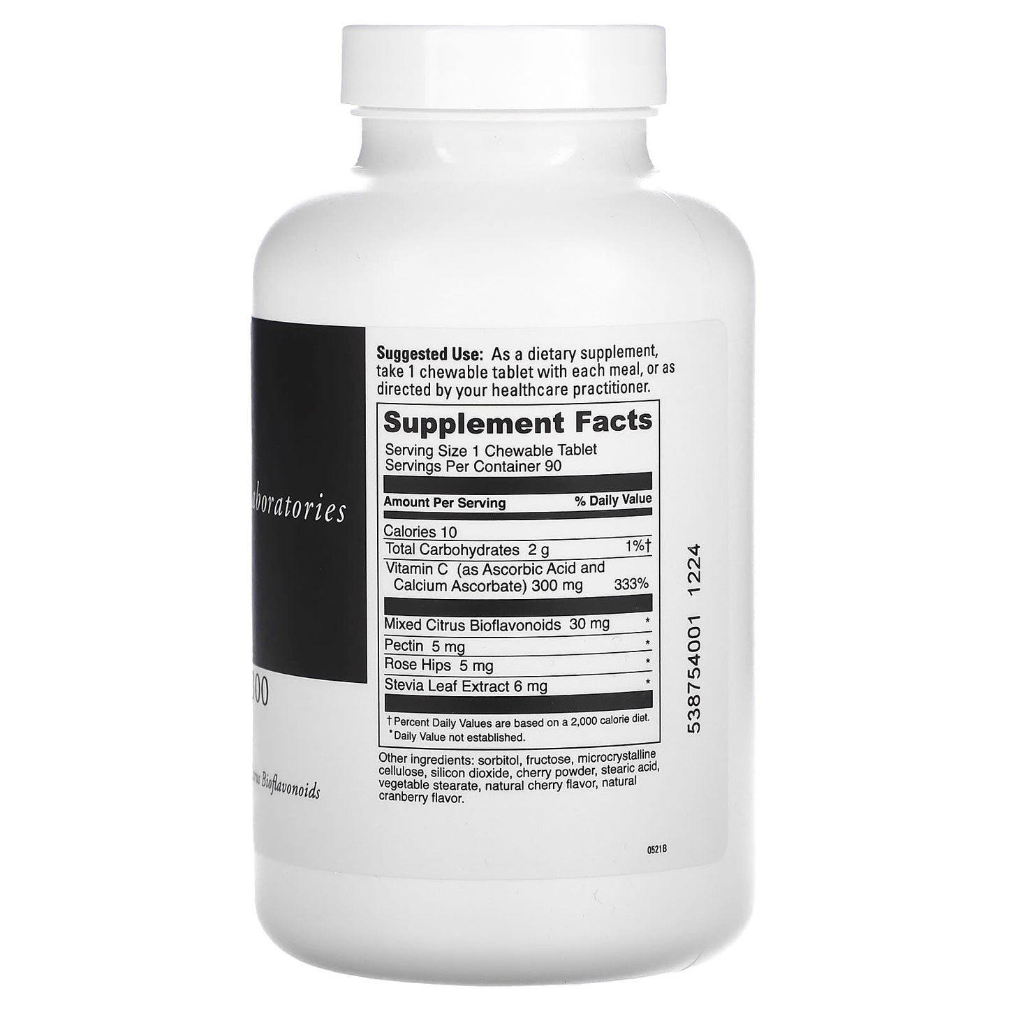 DaVinci Laboratories Cherry Vitamin C 300mg Chewable Tablets 90ct - Image 2