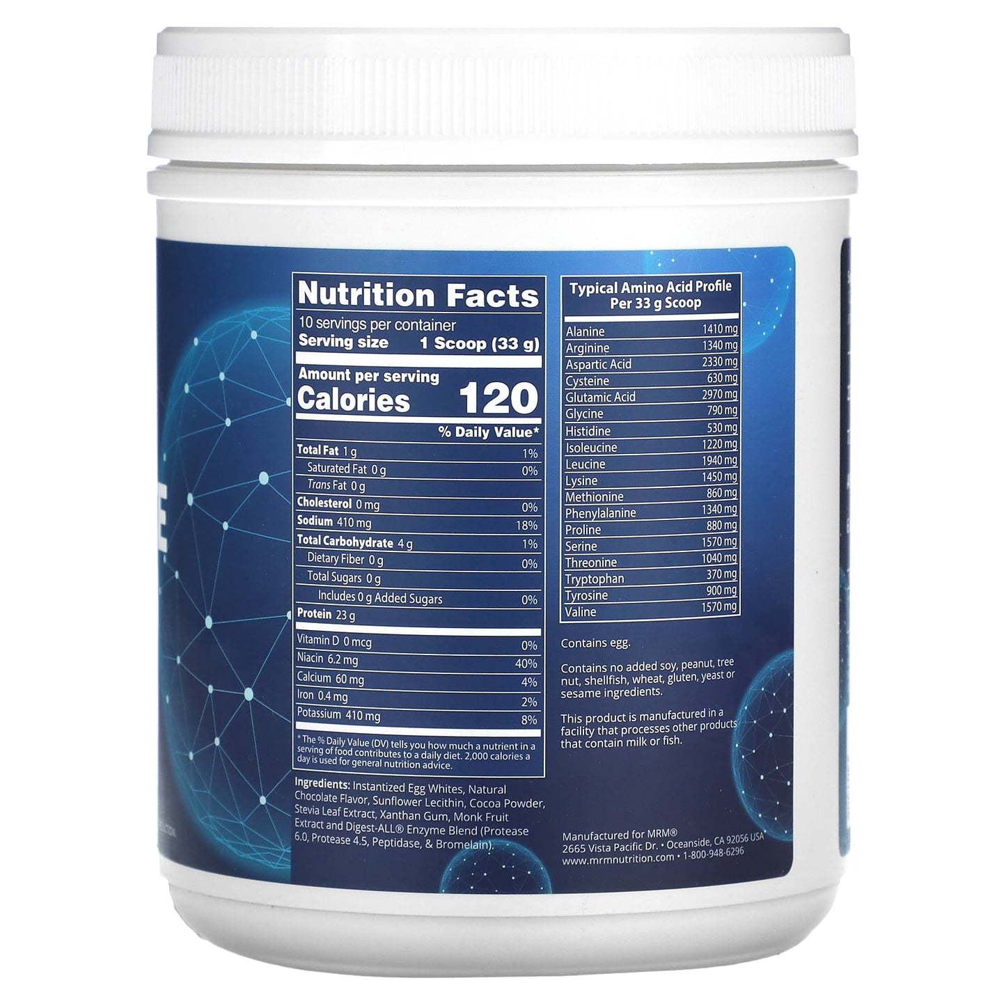 MRM Nutrition, Egg White Protein, Chocolate, 12 oz (340 g) - Image 2