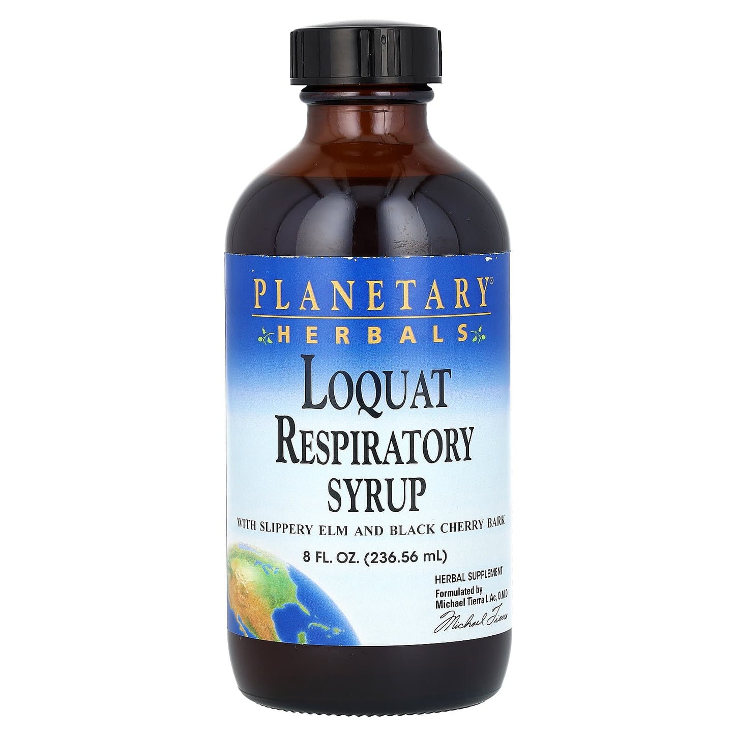 Planetary Herbals, Loquat Respiratory Syrup, 8 fl oz (236.56 ml) - Image 1