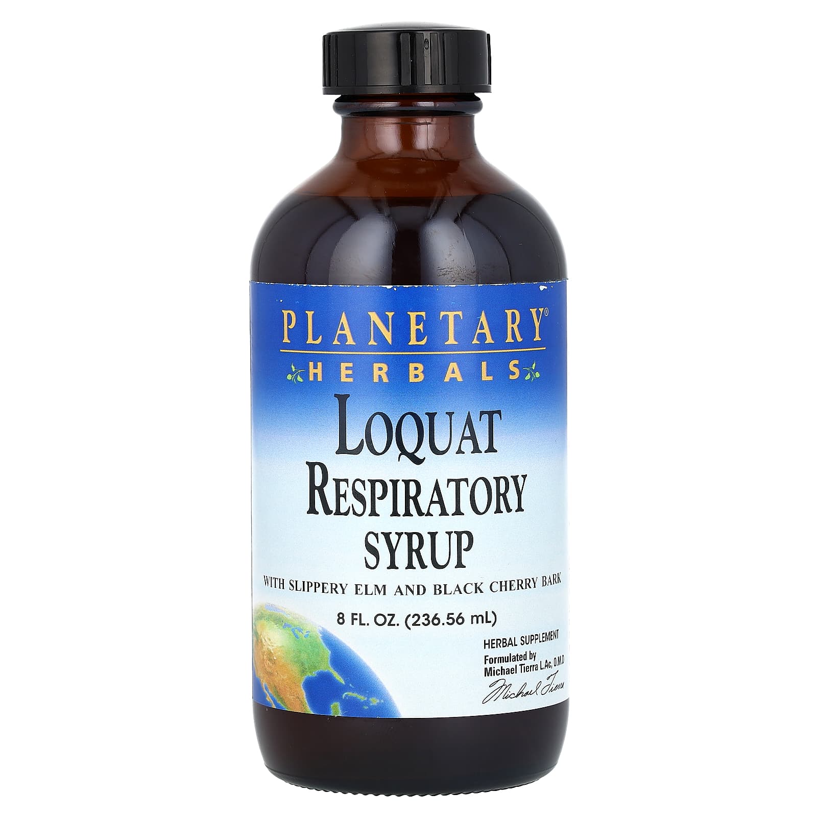 Planetary Herbals, Loquat Respiratory Syrup, 8 fl oz (236.56 ml) - Image 1