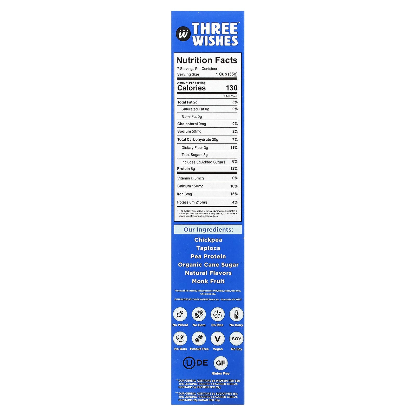 Three Wishes, Grain Free Cereal, Vanilla Frosted, 8.6 oz (245 g) - Image 2