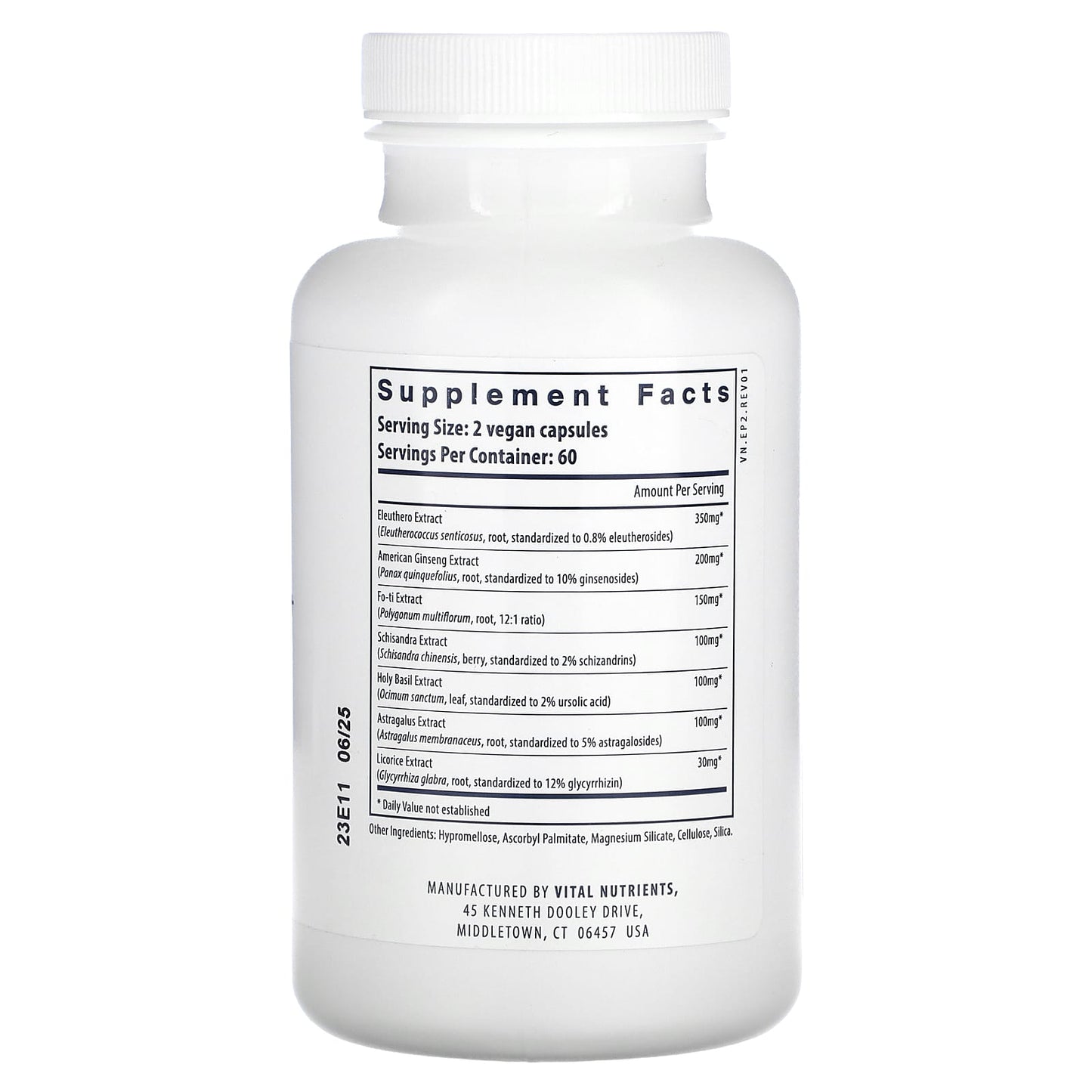 Vital Nutrients, Energy Plus, 120 Vegan Capsules - Image 2