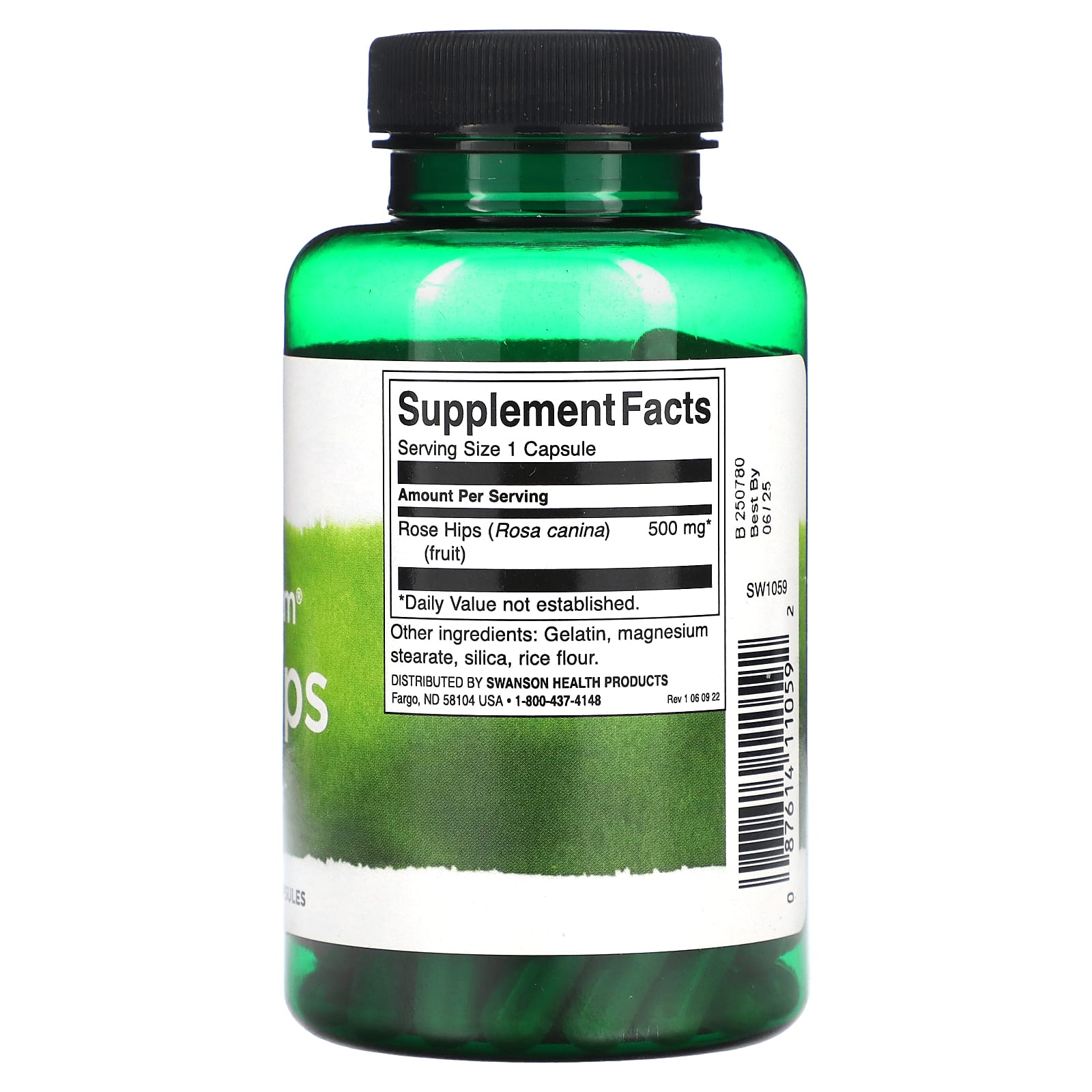 Swanson, Full Spectrum® Rose Hips, 500 mg, 120 Capsules - Image 2