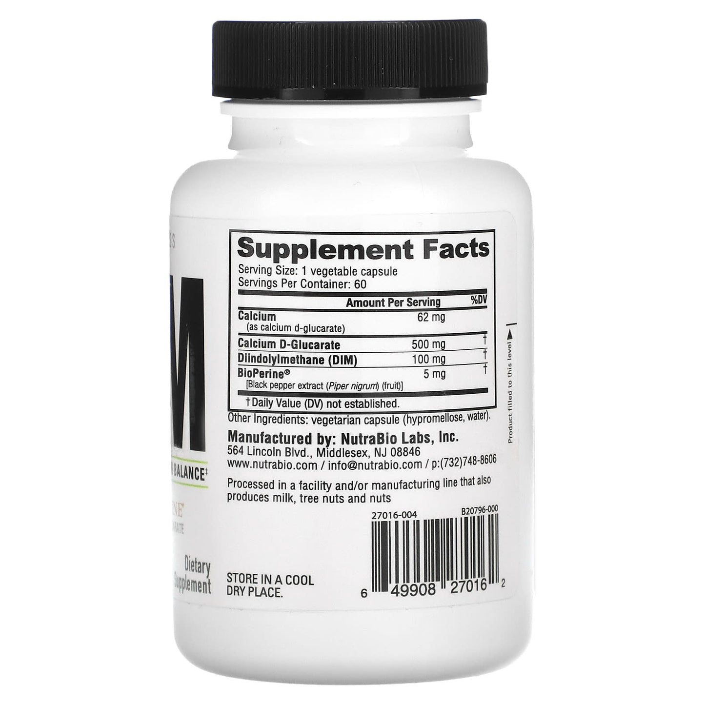NutraBio, DIM, 60 Capsules - Image 2