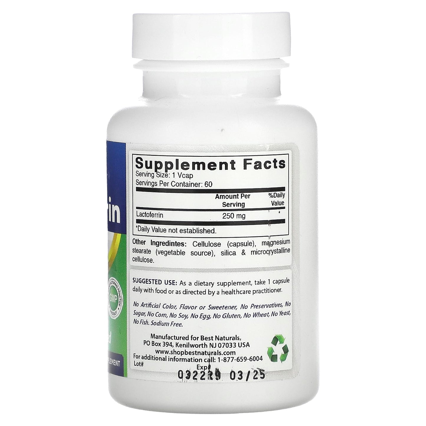 Lactoferrin 250mg Supplement - Supports Gut Health & Immune Function - Image 2