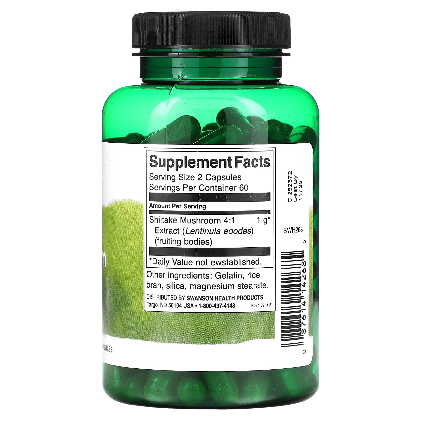 Swanson, Shiitake Mushroom Extract, 500 mg, 120 Capsules - Image 2