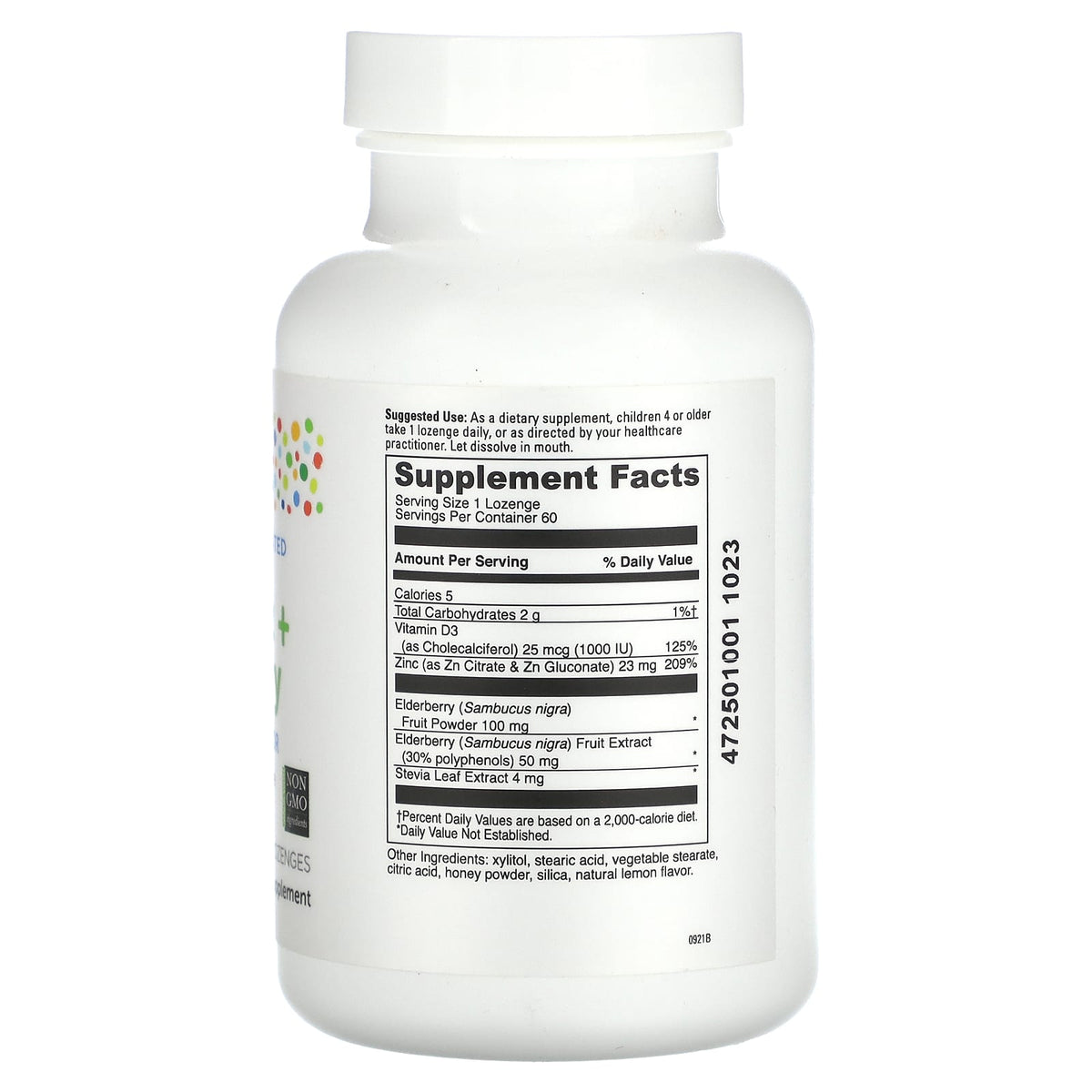 Little DaVinci, Immuni-Z + Elderberry, Natural Lemon, 60 Lozenges - Image 2