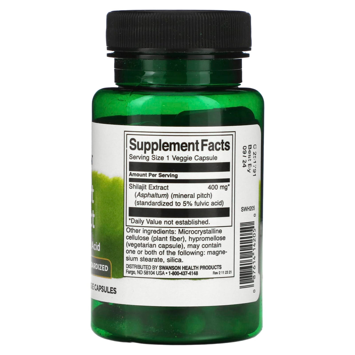 Swanson, Shilajit Extract, Standardized, 400 mg, 60 Veggie Capsules - Image 2