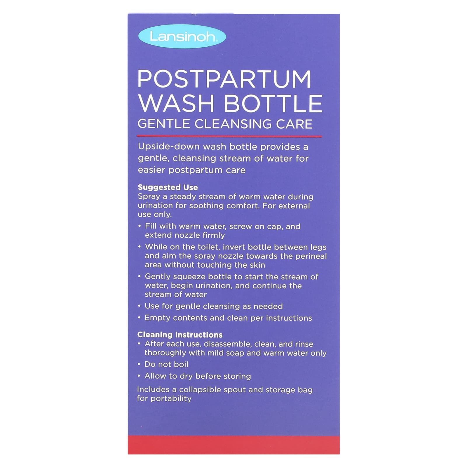 Lansinoh, Postpartum Wash Bottle, 12.2 oz (360 ml) - Image 2