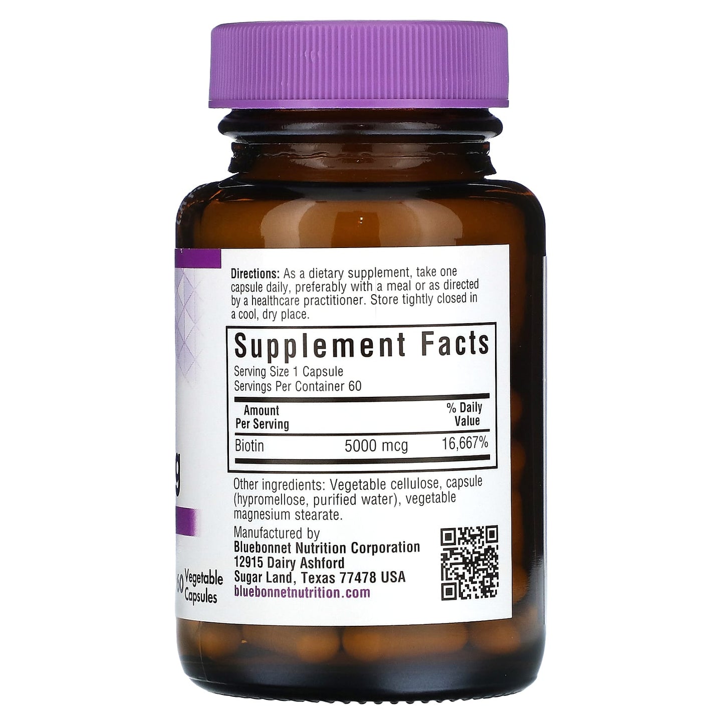 Bluebonnet Nutrition Biotin 5000 mcg for Healthy Hair & Nails - Image 2