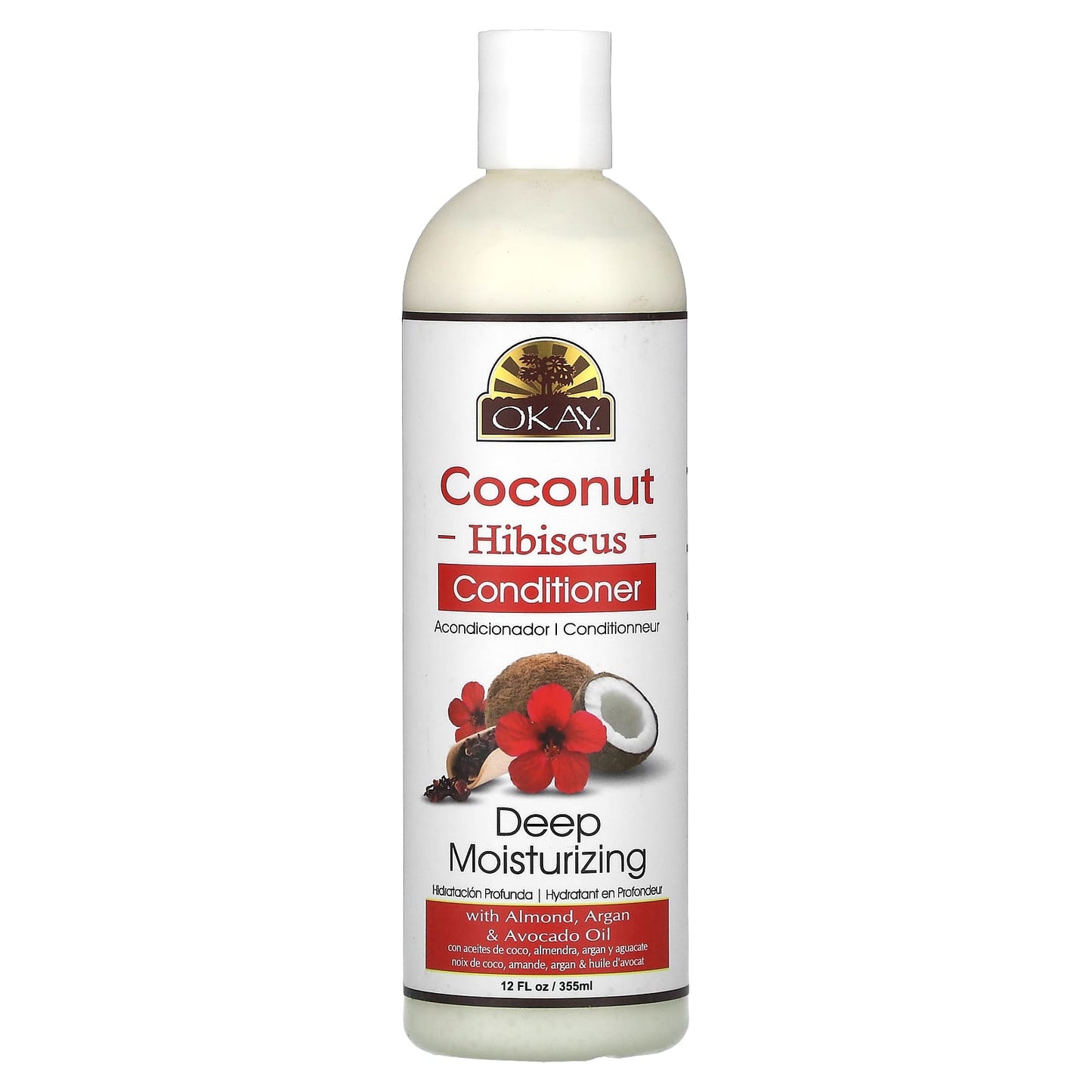 Okay Pure Naturals, Conditioner, Coconut Hibiscus, 12 fl oz (355 ml) - Image 1