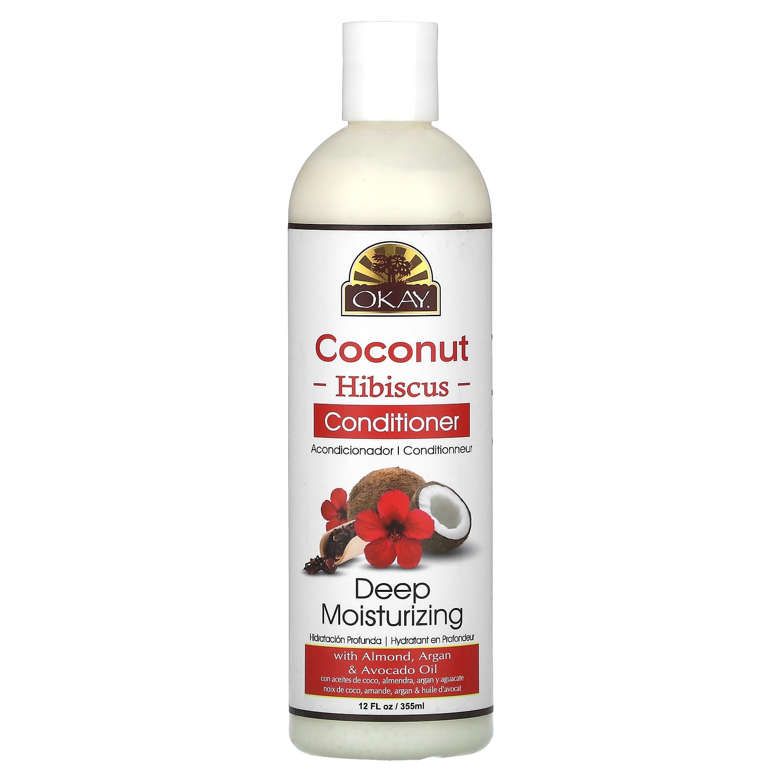 Okay Pure Naturals, Conditioner, Coconut Hibiscus, 12 fl oz (355 ml) - Image 1