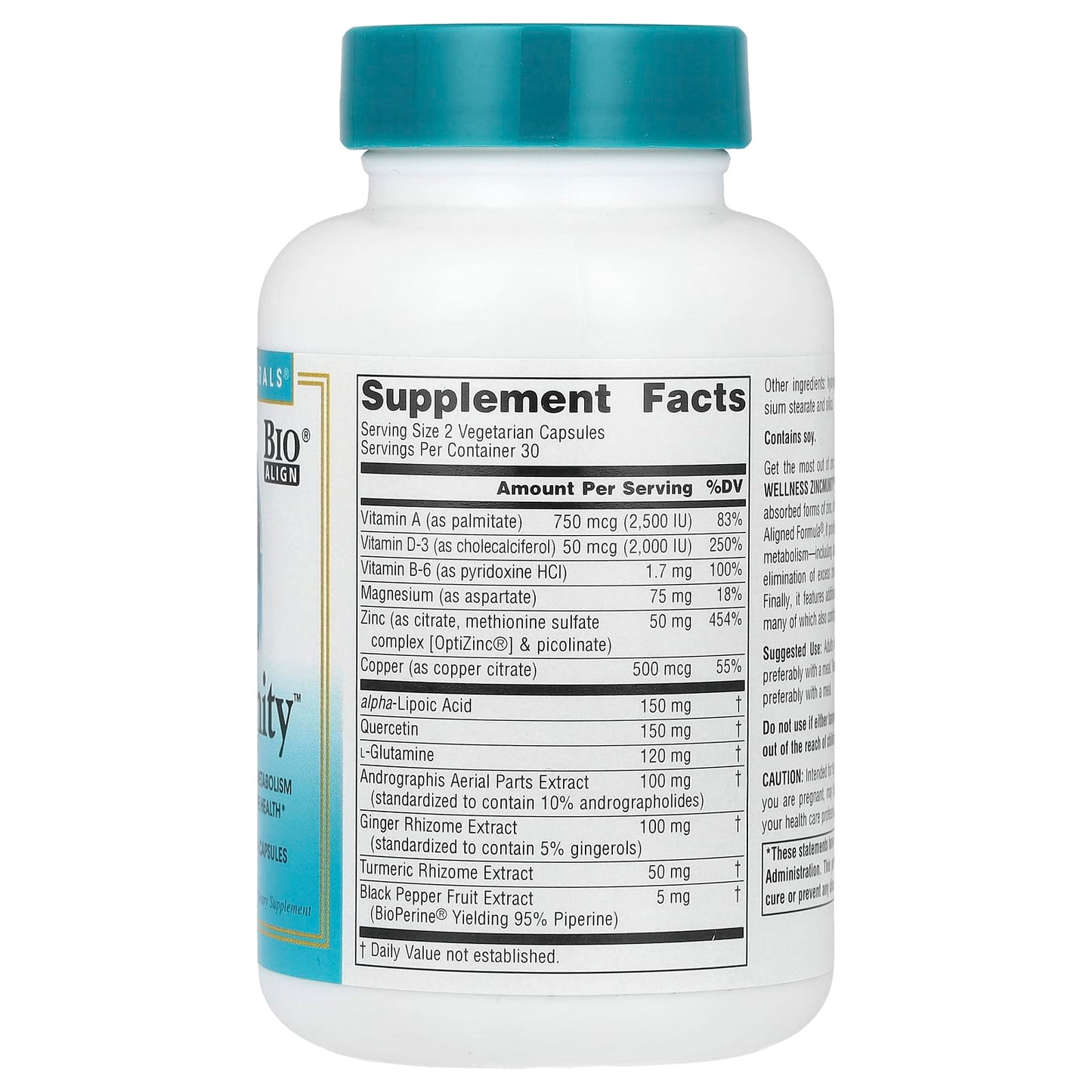Source Naturals, Wellness ZincMunity™, 60 Vegetarian Capsules - Image 2