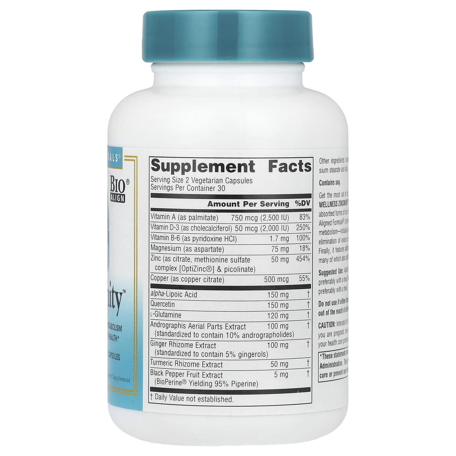 Source Naturals, Wellness ZincMunity™, 60 Vegetarian Capsules - Image 2