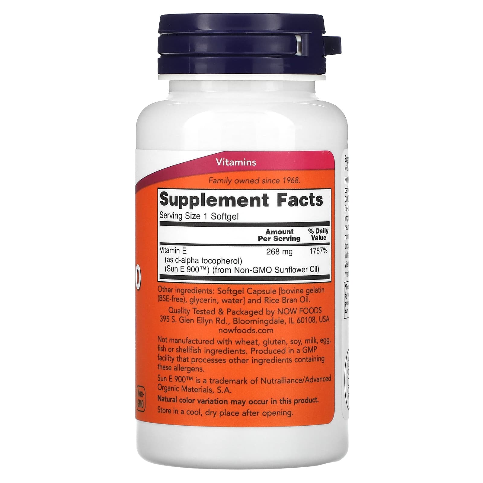 NOW Foods, Sun-E 400, 268 mg (400 IU), 60 Softgels - Image 2