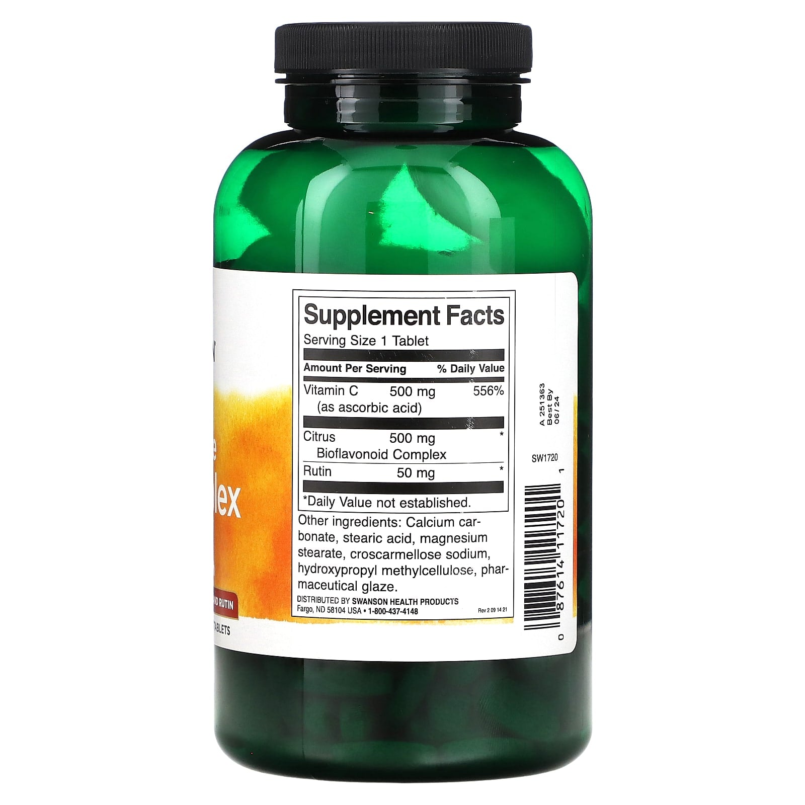 Swanson, Supreme C-Complex with Citrus Bioflavonoids and Rutin, 250 Tablets - Image 2