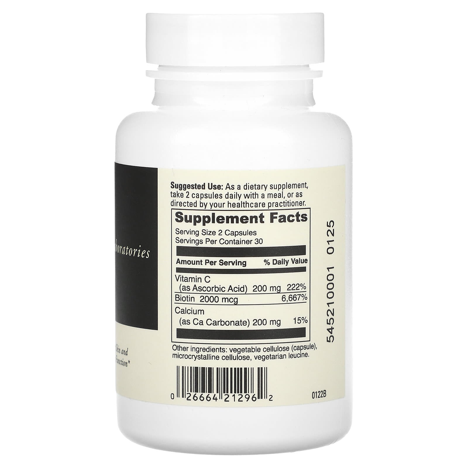 Biotin Supplement for Skin and Hair Health, 60 Capsules by DaVinci Laboratories - Image 2