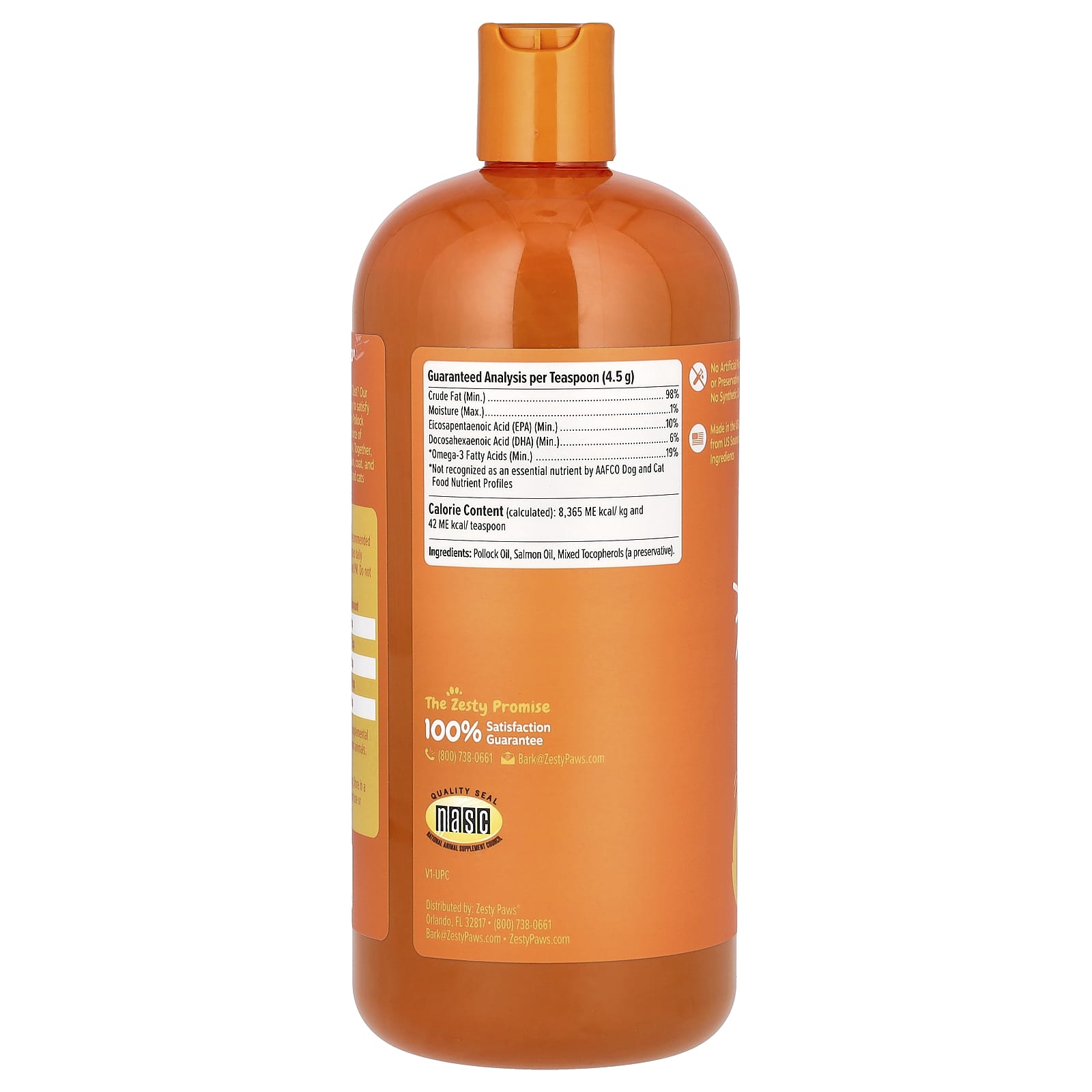 Zesty Paws, Wild Alaskan Fish Oil, For Dogs & Cats, All Ages, 32 fl oz (946 ml) - Image 2