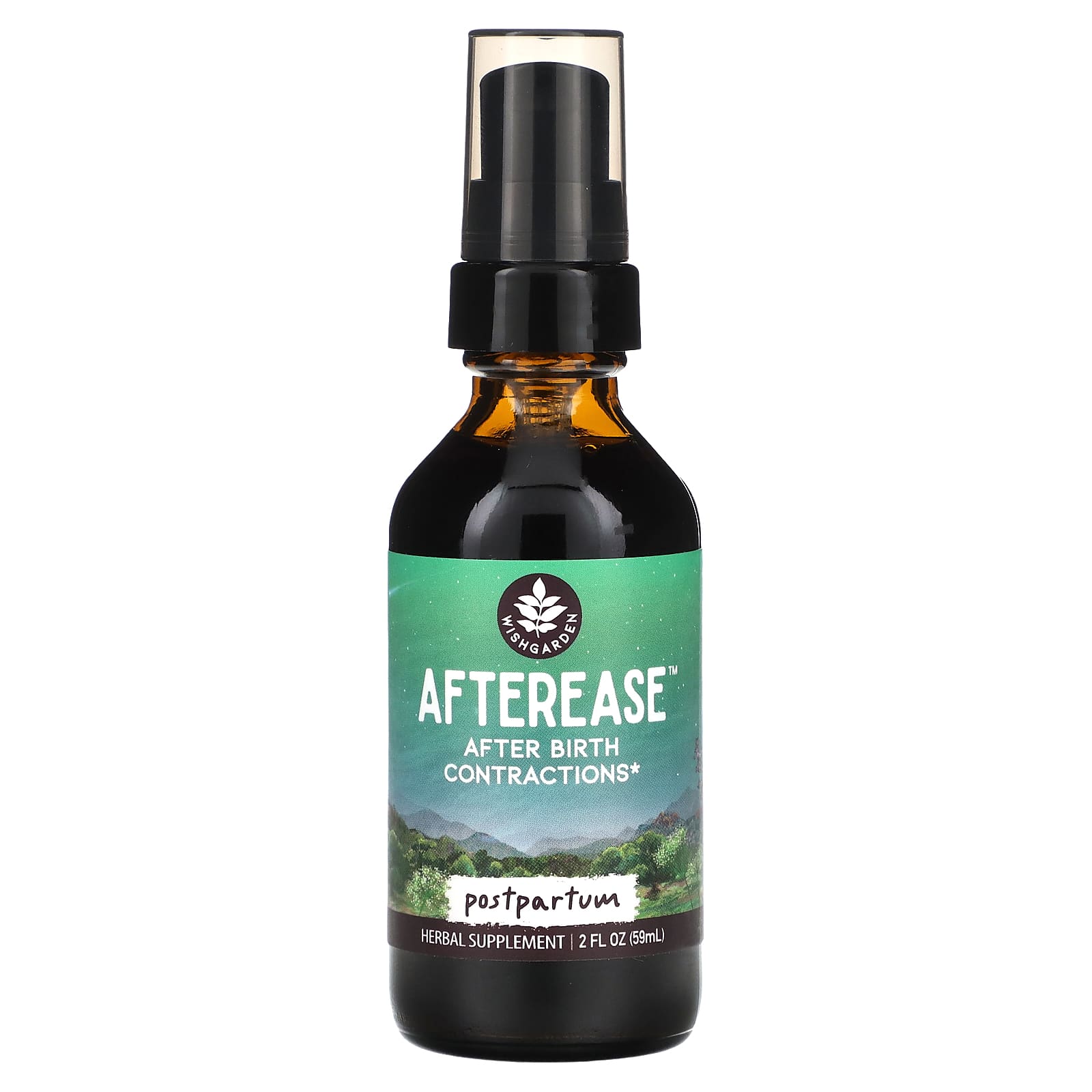 WishGarden Herbs, Afterease, After Birth Contractions, 2 fl oz (59 ml) - Image 1