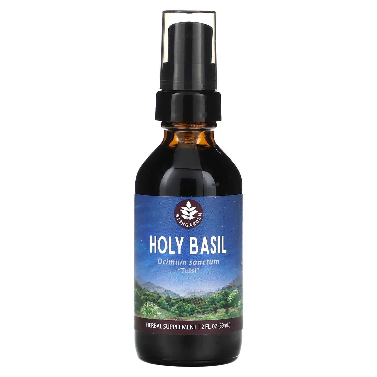 WishGarden Herbs, Holy Basil, 2 fl oz (59 ml) - Image 1