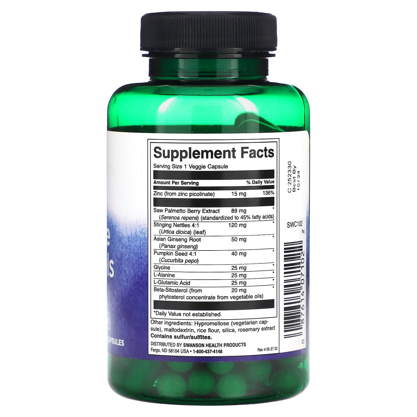 Swanson, Prostate Essentials , 90 Veggie Capsules - Image 2