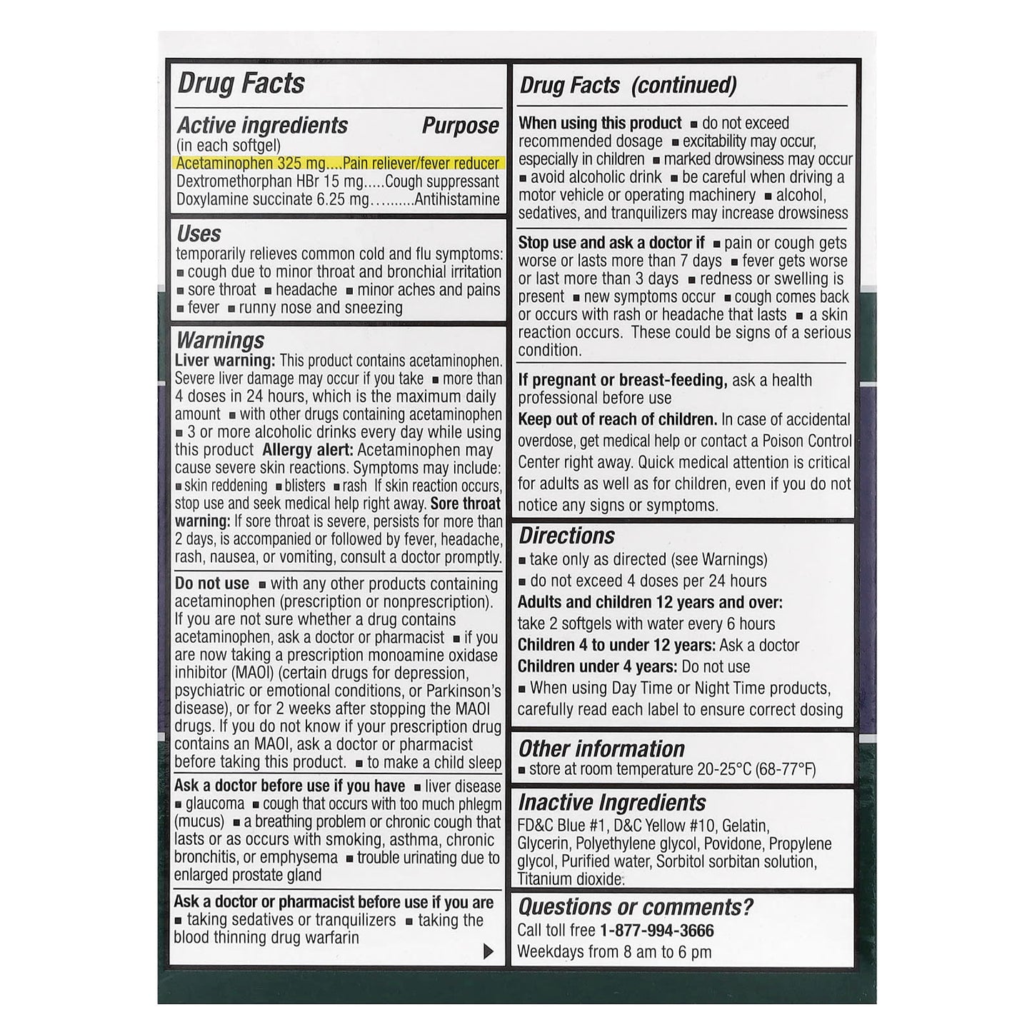 Tukol, Night Time Cold and Flu Relief, 24 Softgels - Image 2