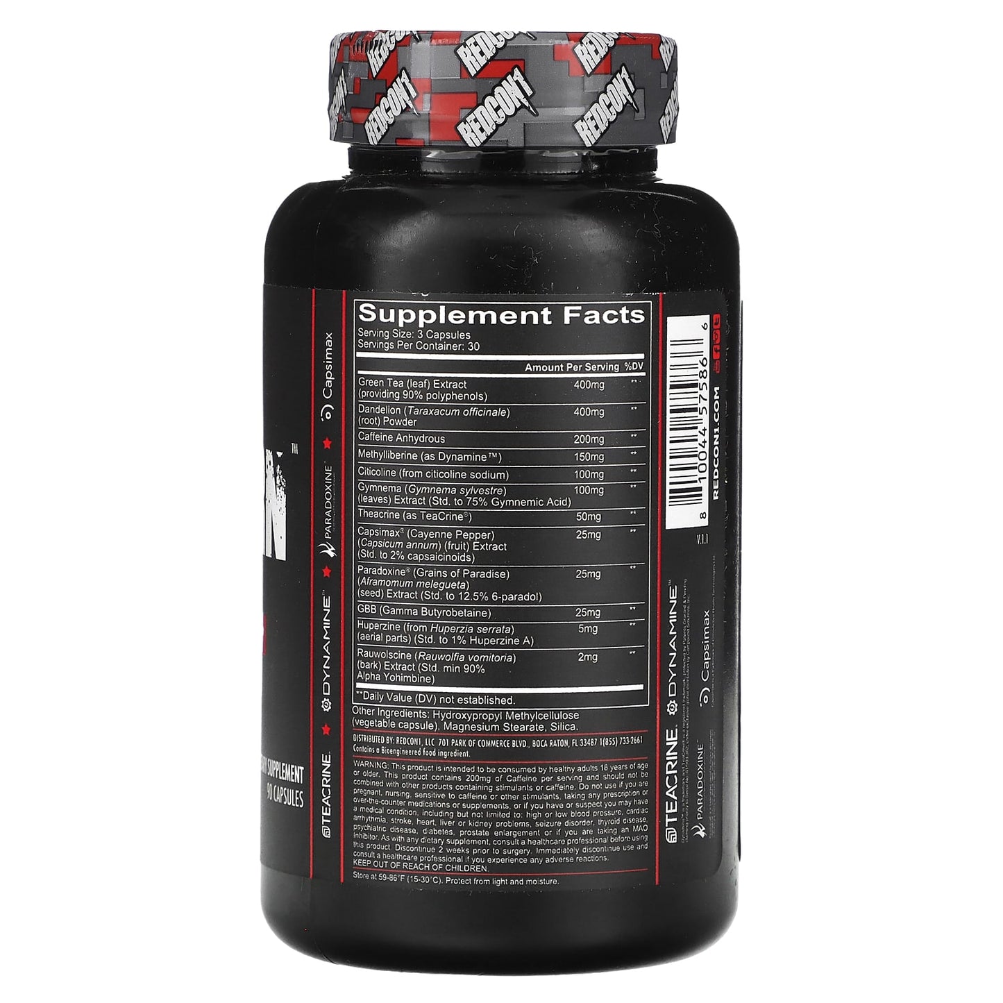 Redcon1, C-Burn, Extreme Fat Burner, 90 Capsules - Image 2