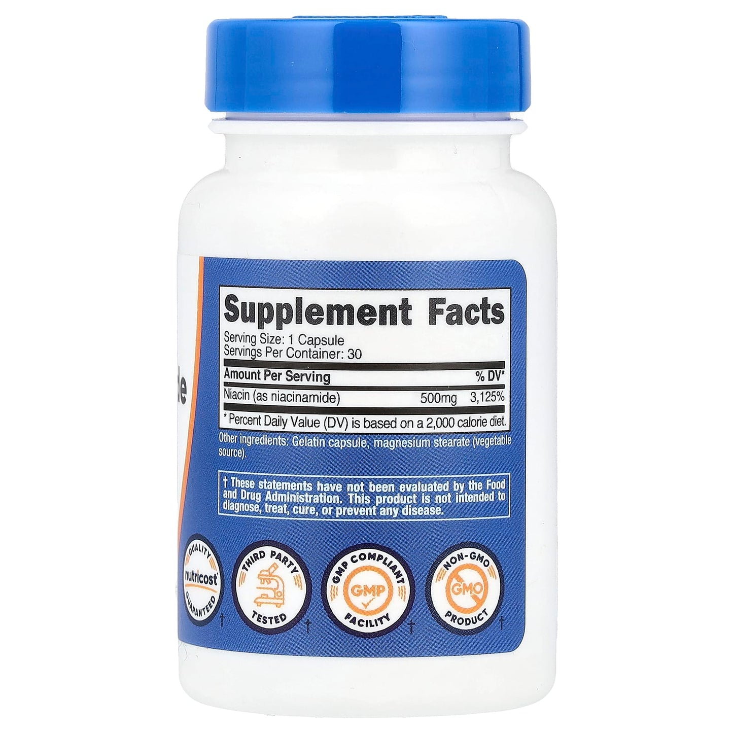 Nutricost, Niacinamide, 500 mg, 30 Capsules - Image 2